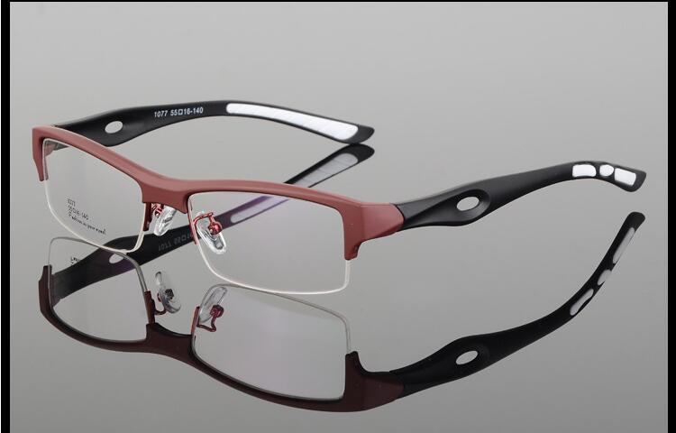Bclear Square TR90 Semi-Rimless Sports Eyeglasses for Men - Lightweight & Durable Frame for Running, Cycling & Outdoor Activities