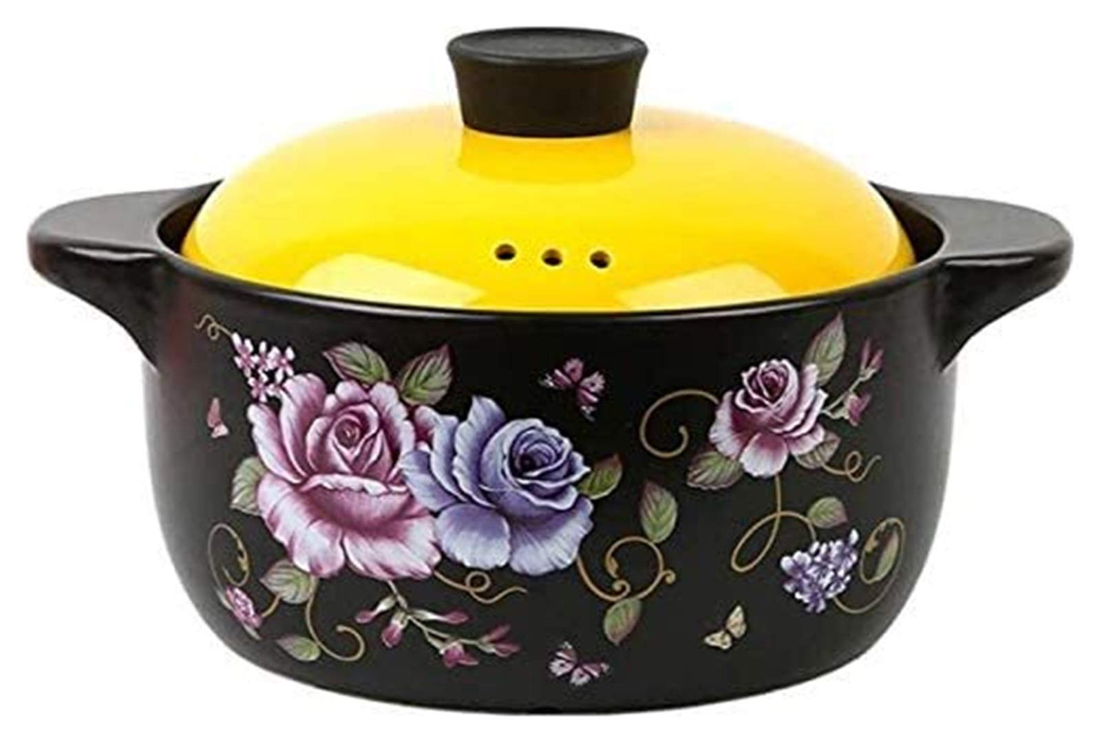 **Ceramic Casserole Non-Stick Pan - 3L Round Heat-Resistant Slow Cooker Soup Pot, Oven & Dishwasher Safe - Perfect for Baking, Stewing & Serving (Color: A)**