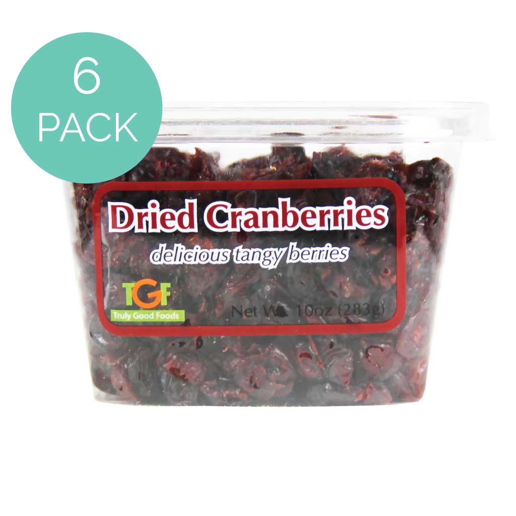 Organic Dried Cranberries – 6 Pack, 10oz Resealable Bags | Sweet & Tart Snack for Baking, Salads, Trail Mix & Healthy Eating