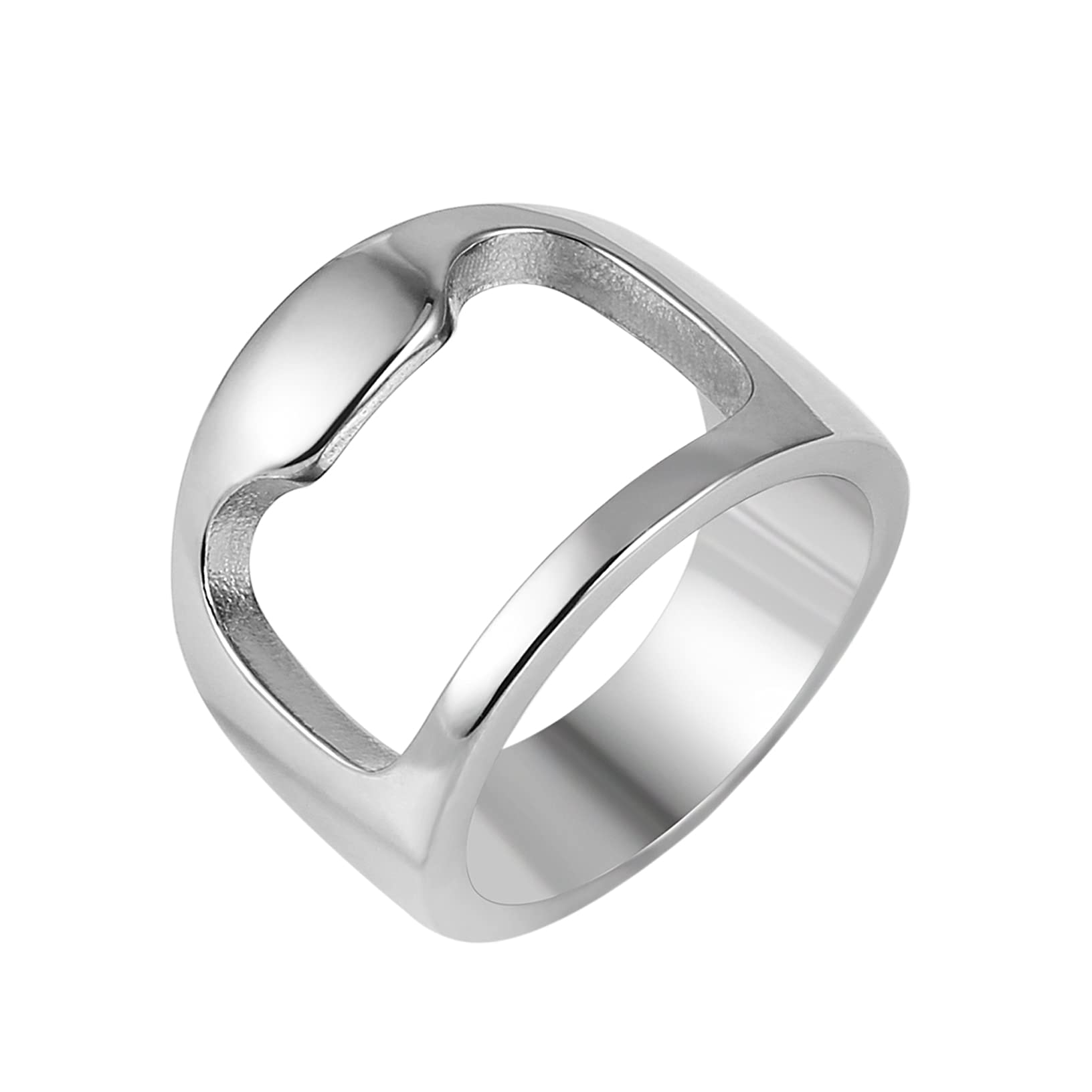 HZMAN Premium Stainless Steel Bottle Opener Ring - Polished Bar Accessory for Beer, Soda & Home Brewing - Perfect for Parties, Camping & Kitchen Use