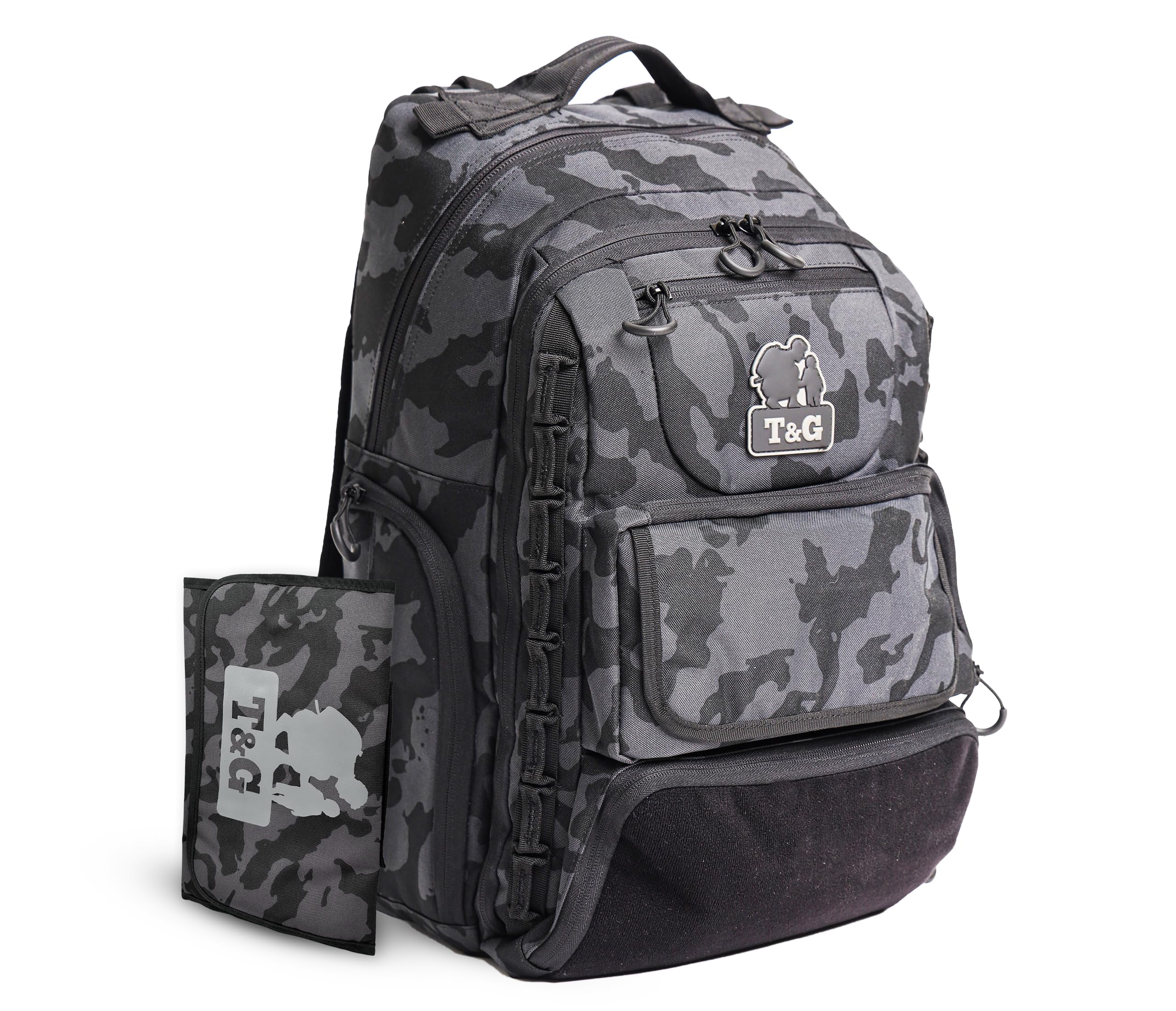 **Best Diaper Backpack for Dads & Moms - Large Baby Bag with USB Port, Laptop Compartment & Stroller Straps - Includes Changing Mat - Black Camo Design - Perfect for Travel, Daycare & On-the-Go Parents**