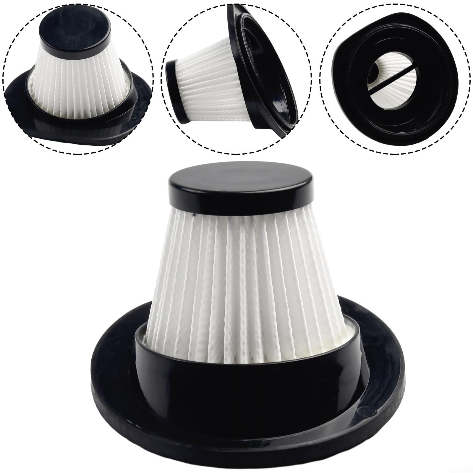 16 Pack Replacement Handheld Vacuum Filters for VL189 - Washable & Reusable HEPA Filters - Perfect for Pet Hair, Dust, and Allergen Removal in Homes and Offices