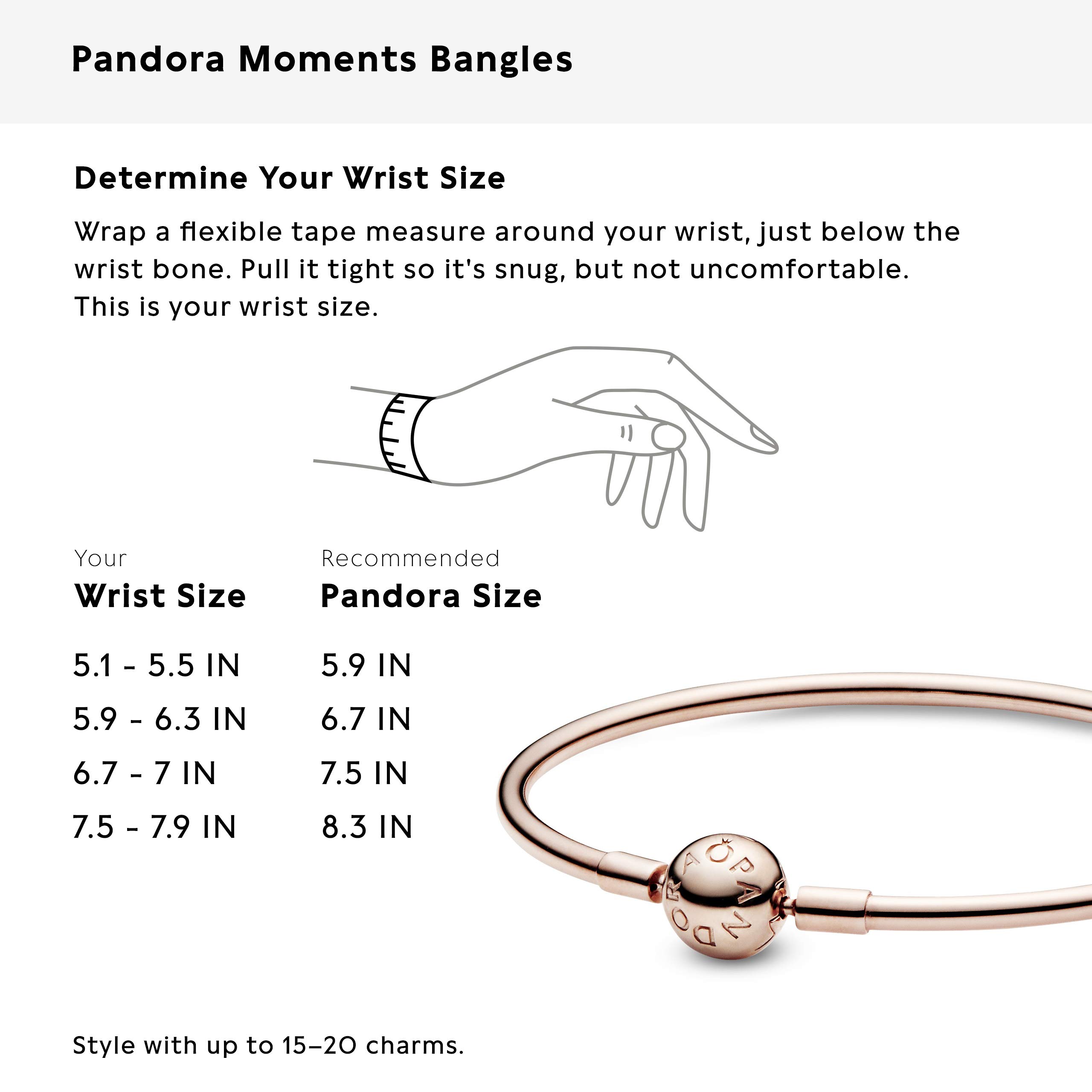 PANDORA Rose Gold Bangle Bracelet for Women - Elegant & Stylish Jewelry Gift for Her - Perfect for Weddings, Anniversaries & Special Occasions