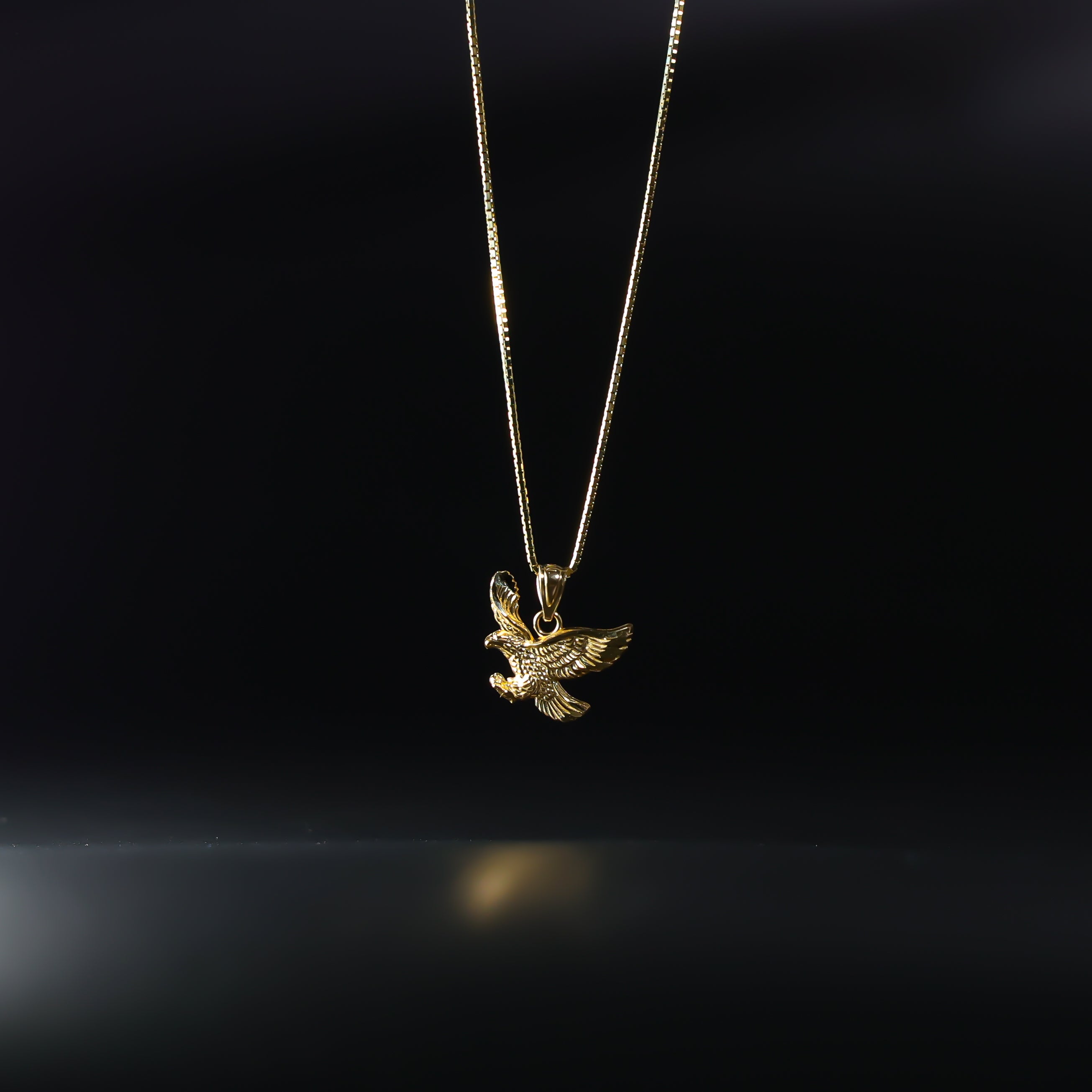 Gold Flying Eagle Pendant Necklace - Model 1598 | Elegant Jewelry Gift for Men & Women | Perfect for Parties, Weddings & Special Occasions