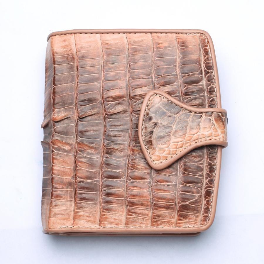 Two-Tone Old Rose Crocodile Embossed Women's Wallet - Luxury Leather Clutch for Everyday Use & Special Occasions