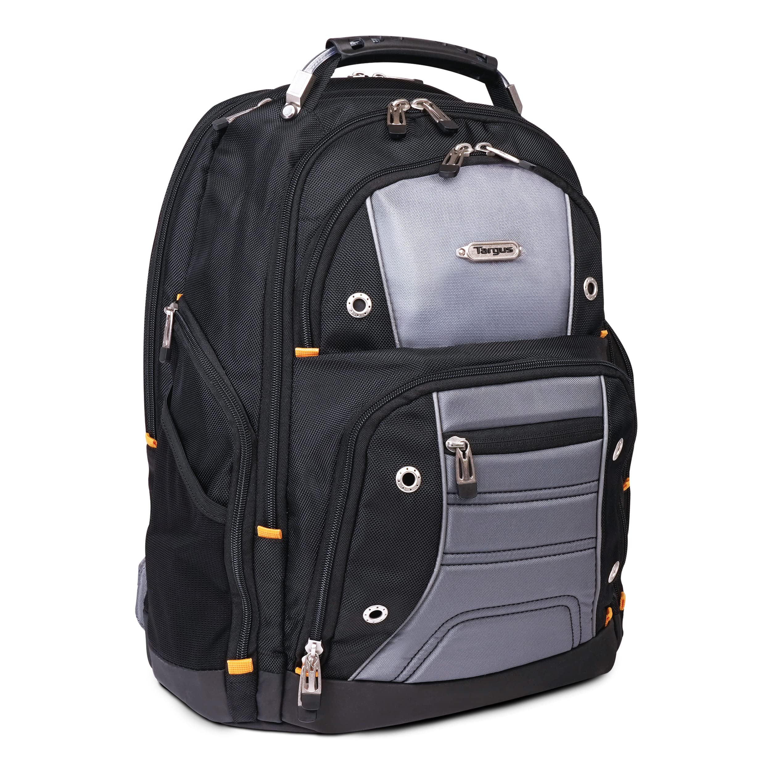 Targus Drifter II Laptop Backpack for Men - Black/Gray Water-Resistant Business & Travel Backpack - Fits 17