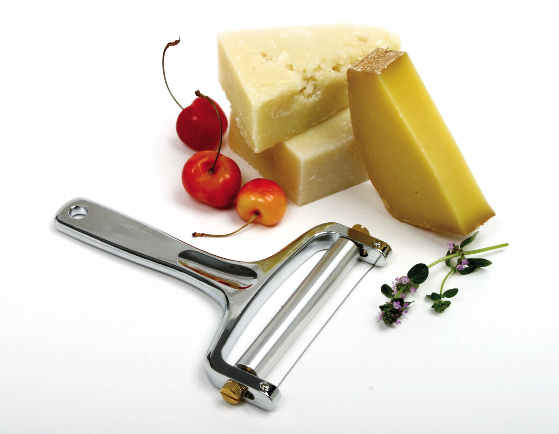 Norpro Adjustable Cheese Slicer - Stainless Steel Wire Cheese Cutter with Ergonomic Handle for Perfect Cheese Slices - Ideal for Kitchen, Charcuterie Boards & Party Platters