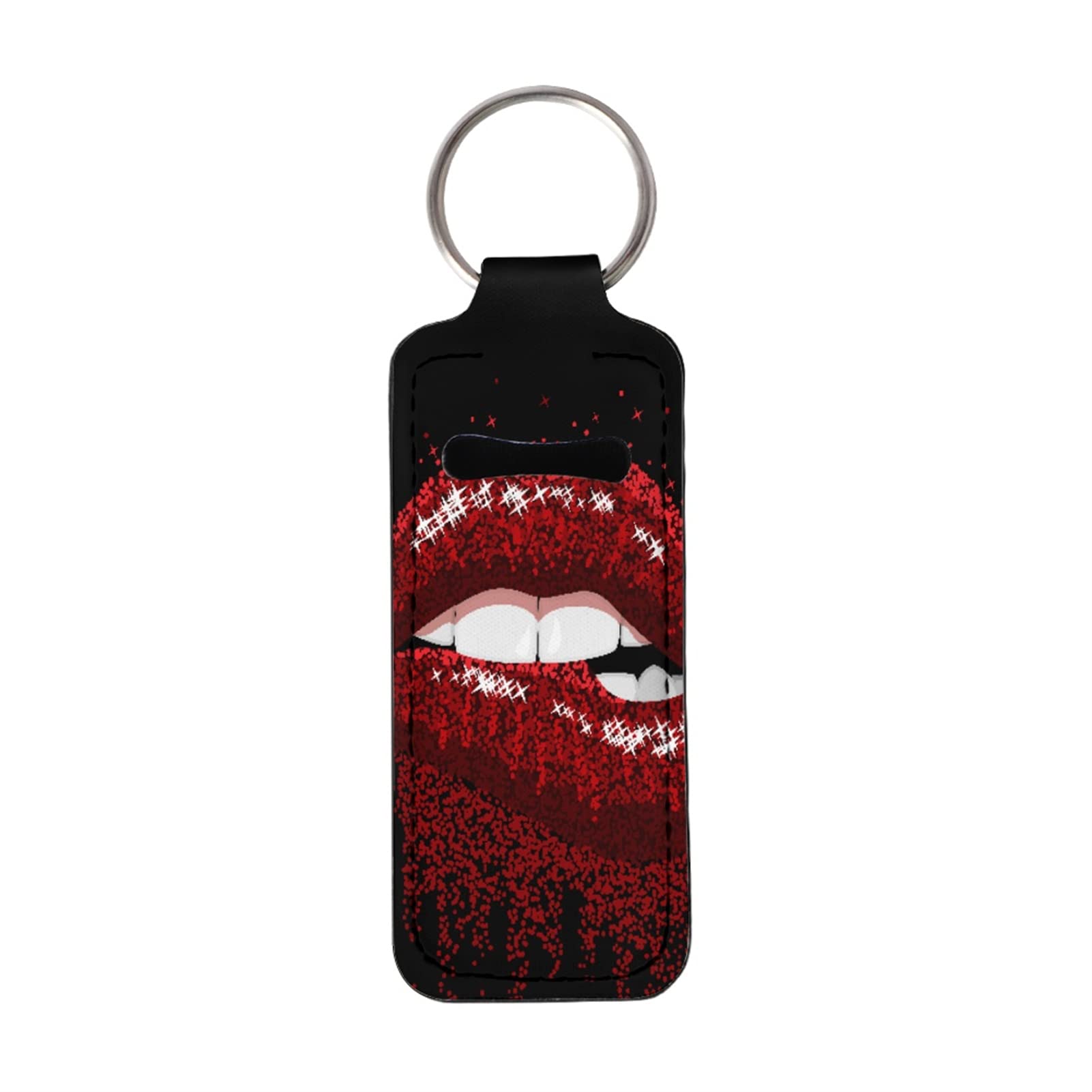 Stylish Print Chapstick Keychain Holder - Lipstick & Lip Balm Holder for Women - Perfect for Keys, Purses & Everyday Carry (Coldinair)