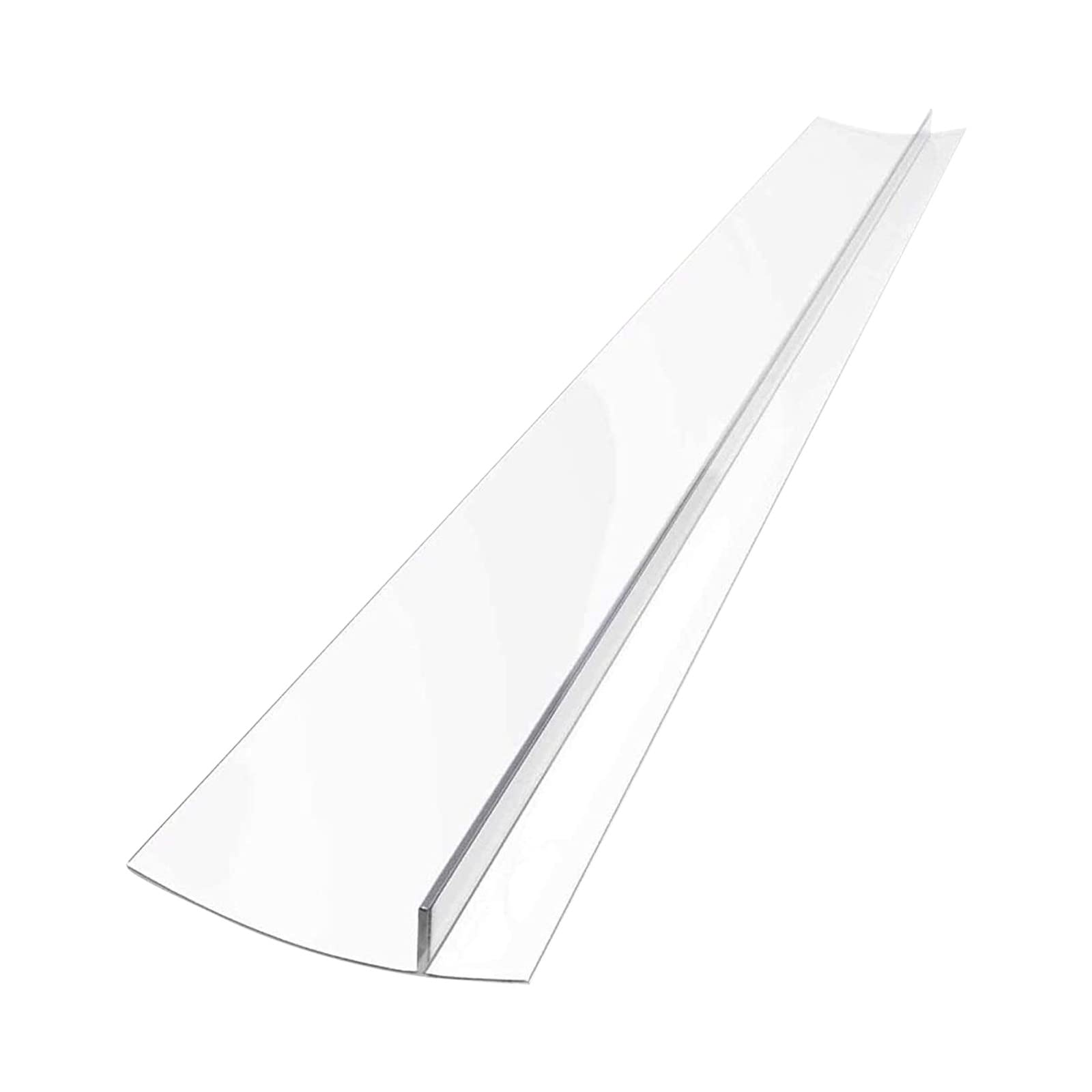 Youngnet Silicone Stove Gap Cover - Oil Splatter Guard, Anti-Stain Kitchen & Bathroom Sink Seal Strip with Tray (Clear, One Size) - Perfect for Gas/Electric Ranges, Countertop Protection & Home Organization