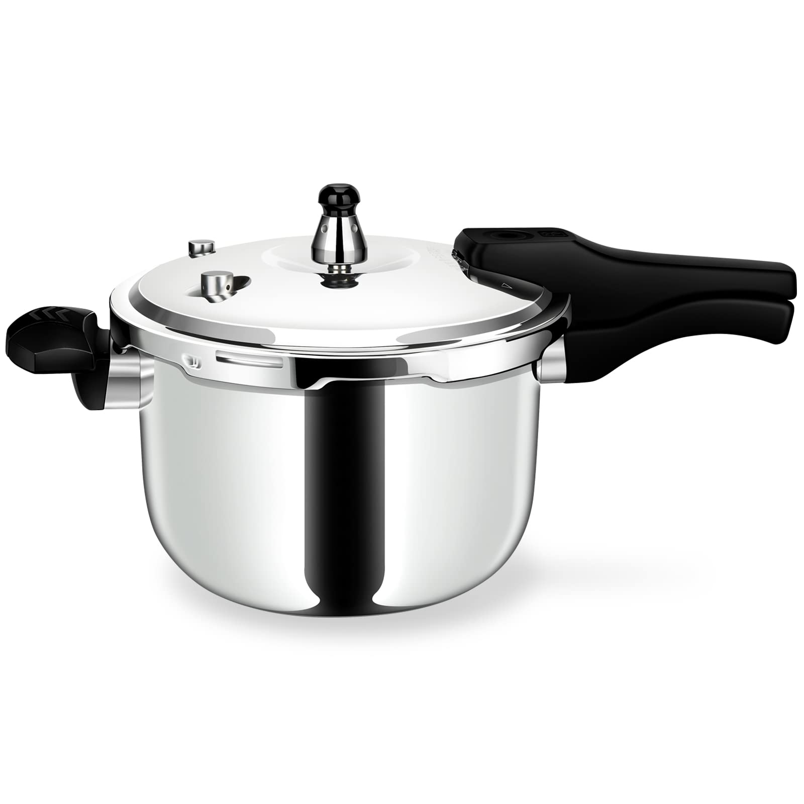 Premium 4.22 Quart Stainless Steel Pressure Cooker - Explosion-Proof & Thickened Safety Design for 2-5 People | Durable Home Kitchen Cookware for Rice, Stews & Meal Prep | Perfect for Family Dinners & Quick Cooking