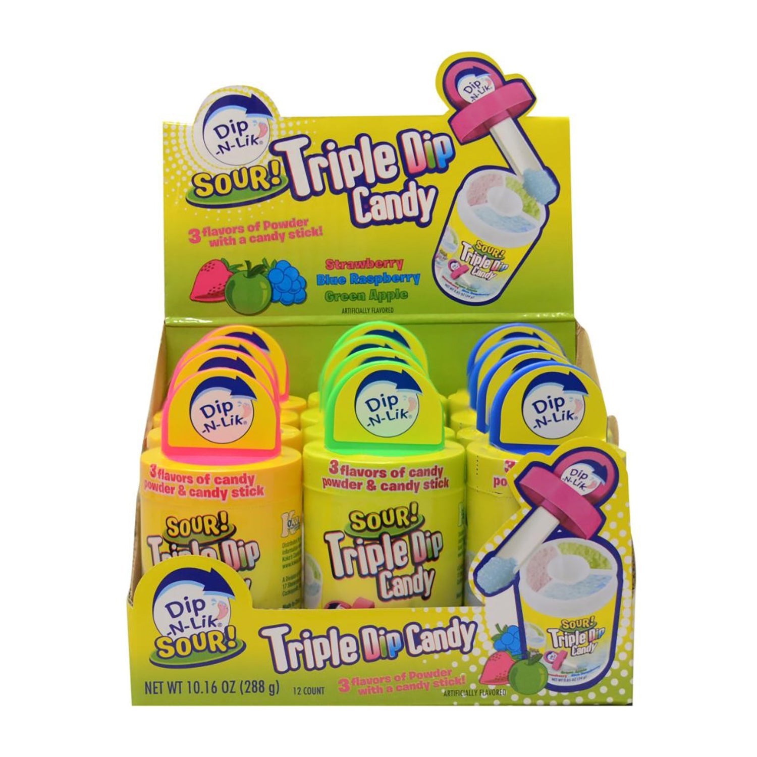Koko's Sour Triple Dip Candy - 12 Count Box | Sour Candy Assortment for Parties, Movie Nights & Office Snacks