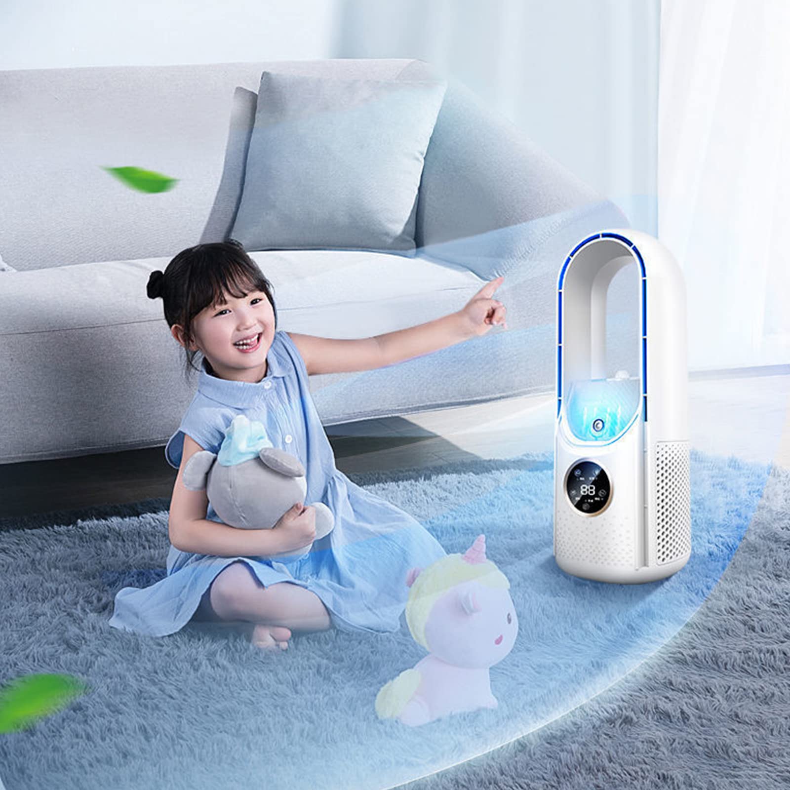 Portable Air Conditioner Fan - 6 Speeds for Room, Office & Dorm Cooling