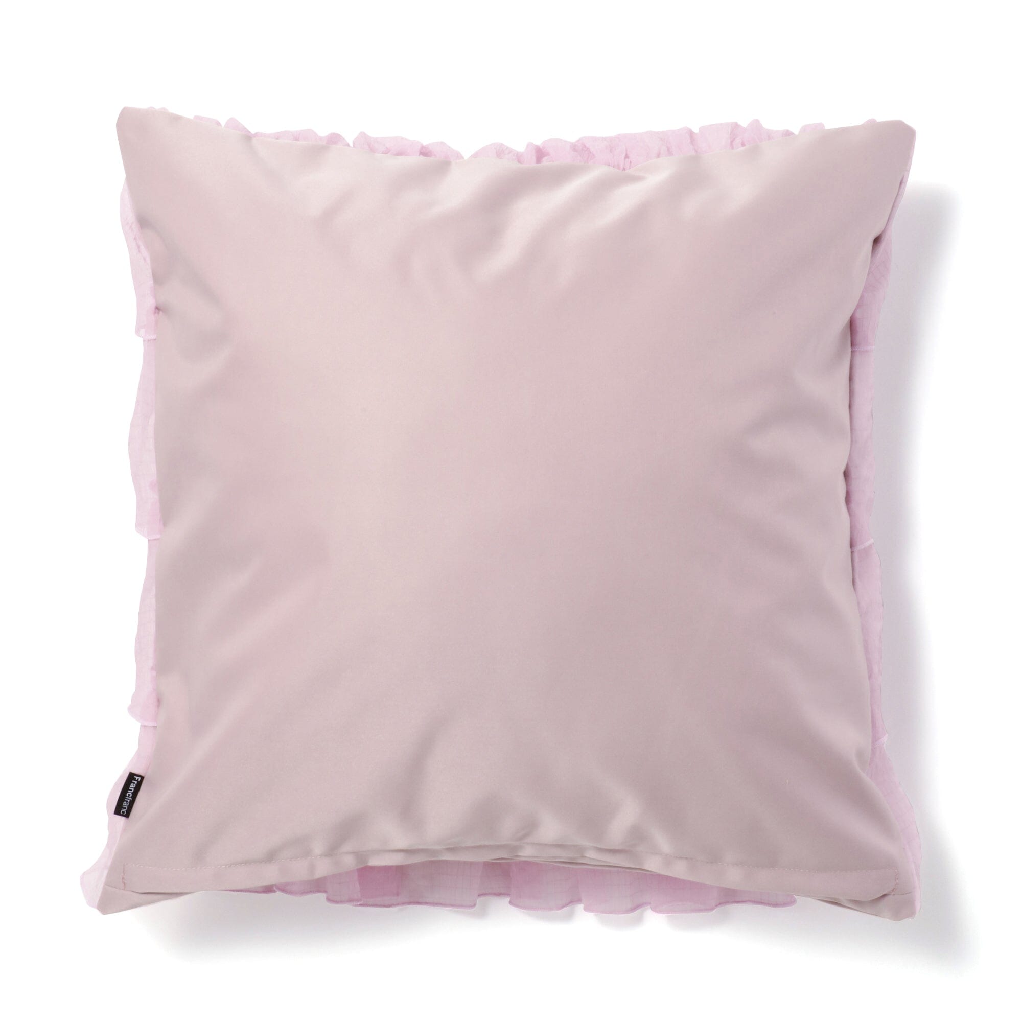 Elegant Purple Chiffon Frill Cushion Cover 18x18 Inches - Soft Decorative Pillow Case for Sofa, Bedroom, Living Room & Home Decor