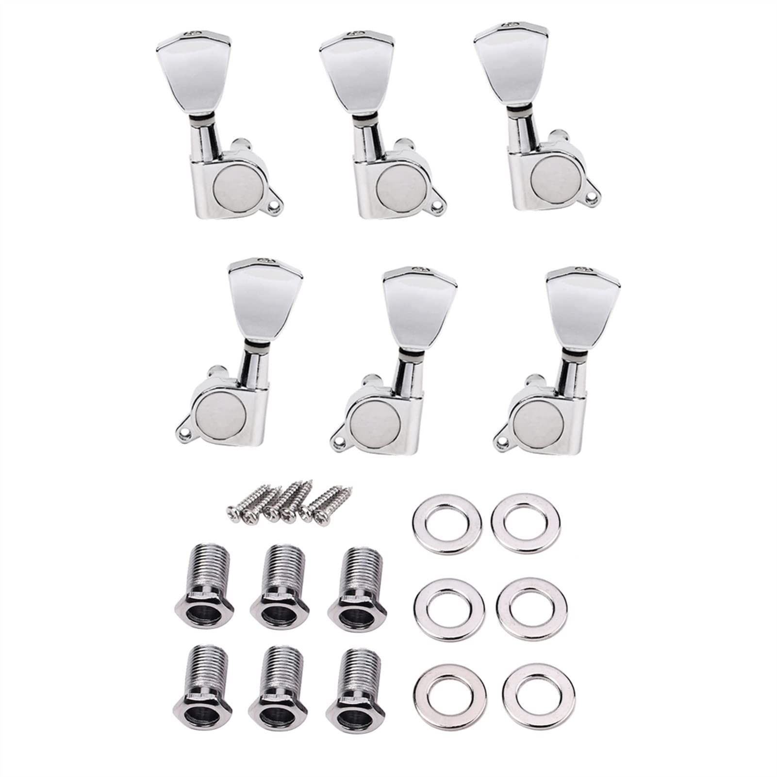 6-Piece 3R 3L Guitar Tuning Pegs Machine Heads - Premium Replacement Tuners for Acoustic & Electric Guitars - Perfect for String Tuning & Guitar Maintenance (Ideal for Musicians, Performers & DIY Guitar Repair)