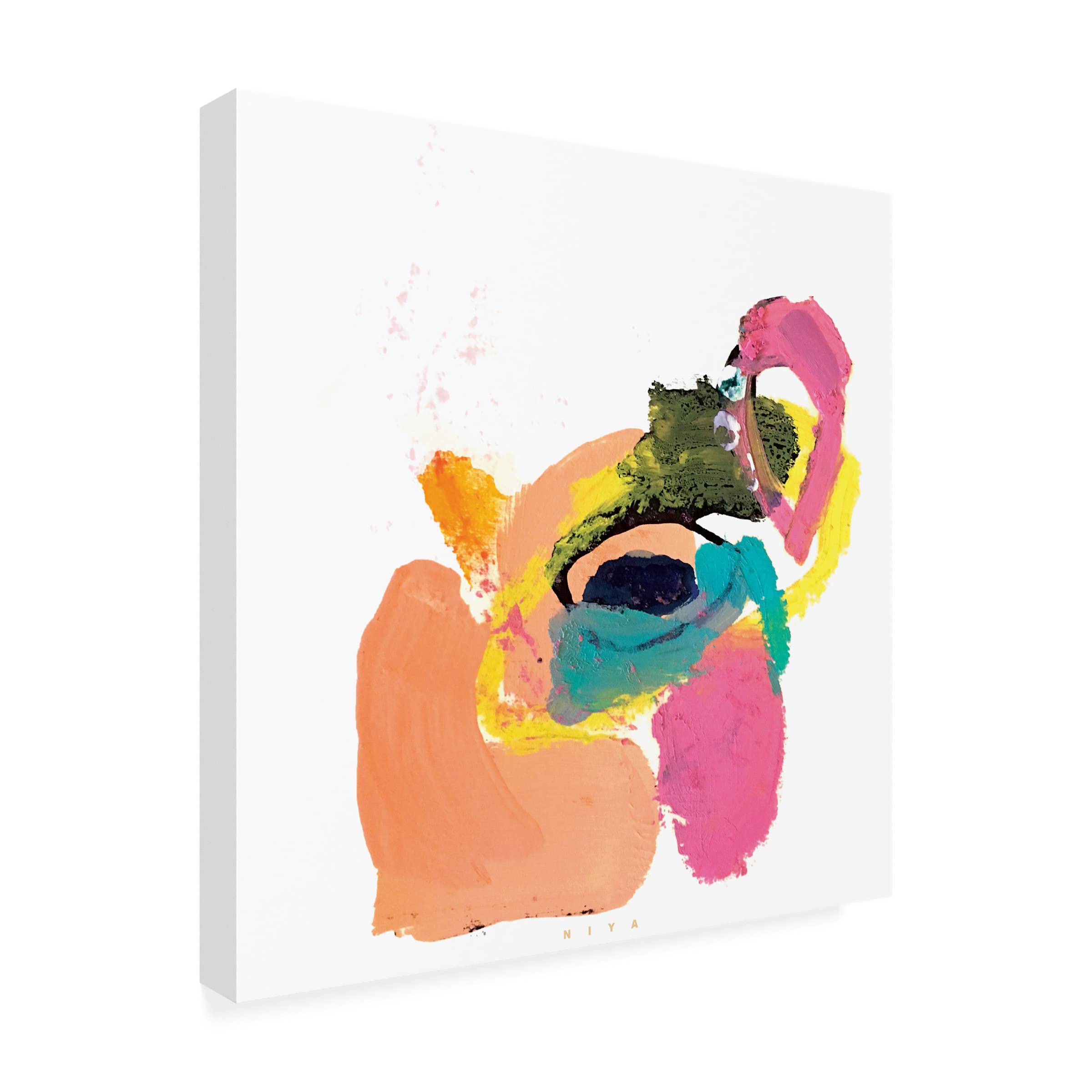Trademark Fine Art 'Bounce' Canvas Wall Art by Niya Christine - Modern Abstract Painting for Living Room, Bedroom & Office Decor