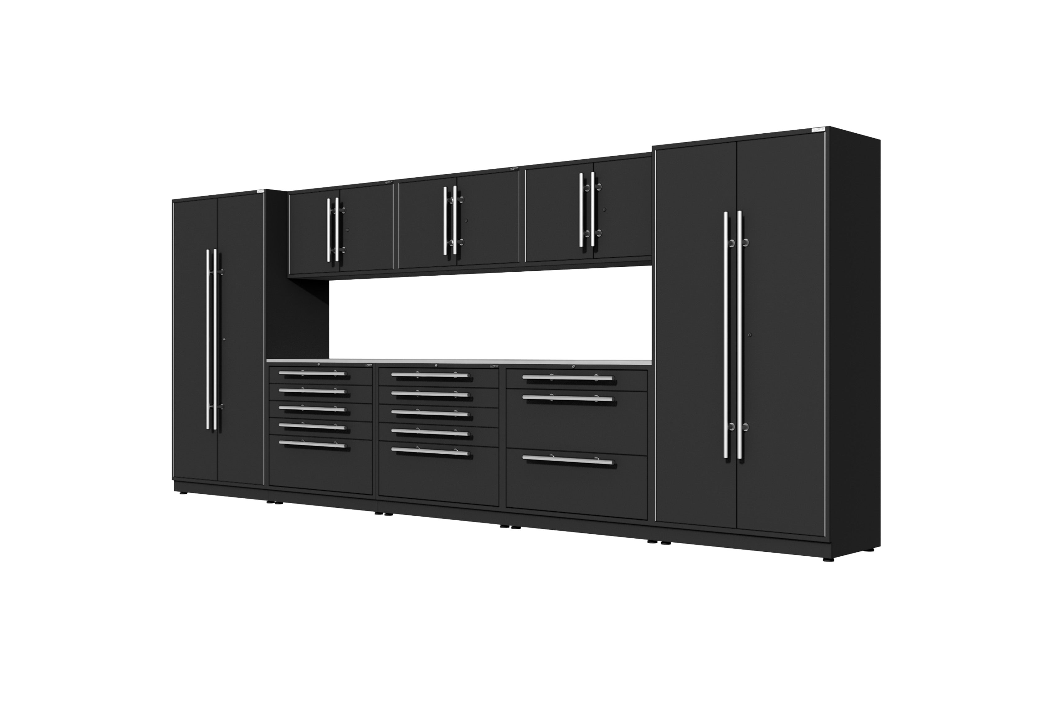 ProSlat LUX 200 Full Locker Preconfigured Array - Wall Mounted Garage Storage System for Tools & Equipment Organization