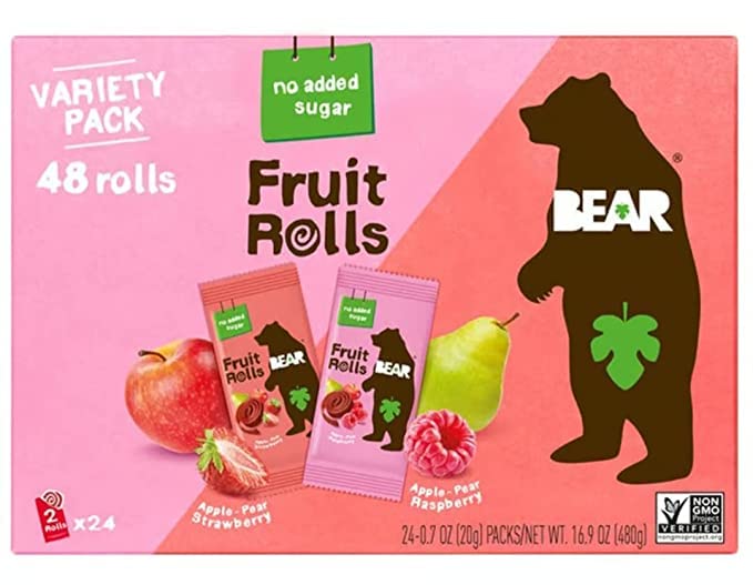 Healthy Organic Fruit Rolls Snacks - No Sugar Added, Vegan & Gluten-Free | Perfect for Kids Lunch Boxes, Hiking & On-the-Go Energy Boost
