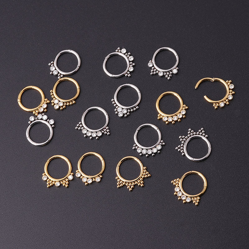 18K Gold Hoop Nose Rings & Septum Clicker Rings - Elegant Hoop Earrings for Women | Perfect for Piercings, Parties & Everyday Wear | HSPJ638