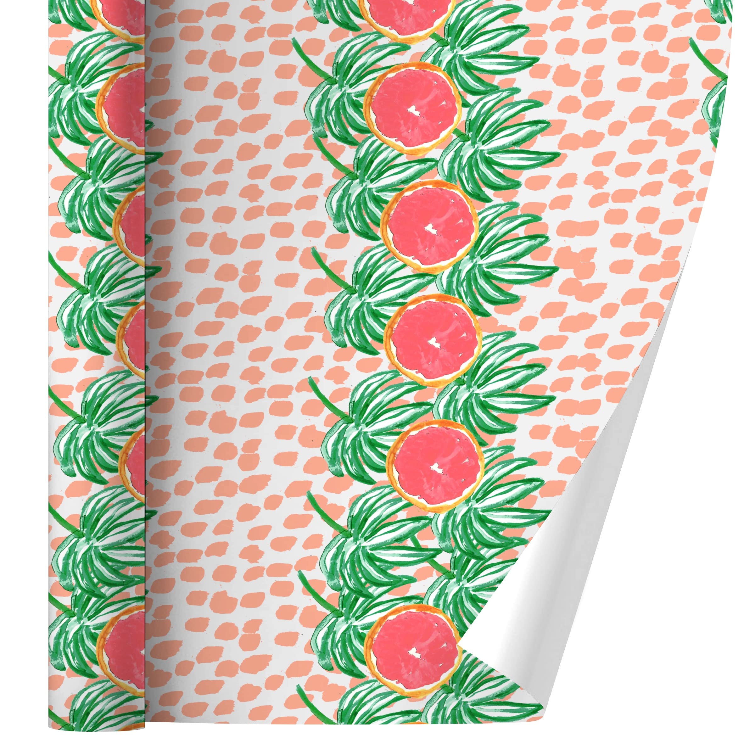 GRAPHICS & MORE Grapefruit and Leaves Gift Wrap Wrapping Paper Rolls - Perfect for Birthday, Wedding, Christmas & Party Gift Wrapping