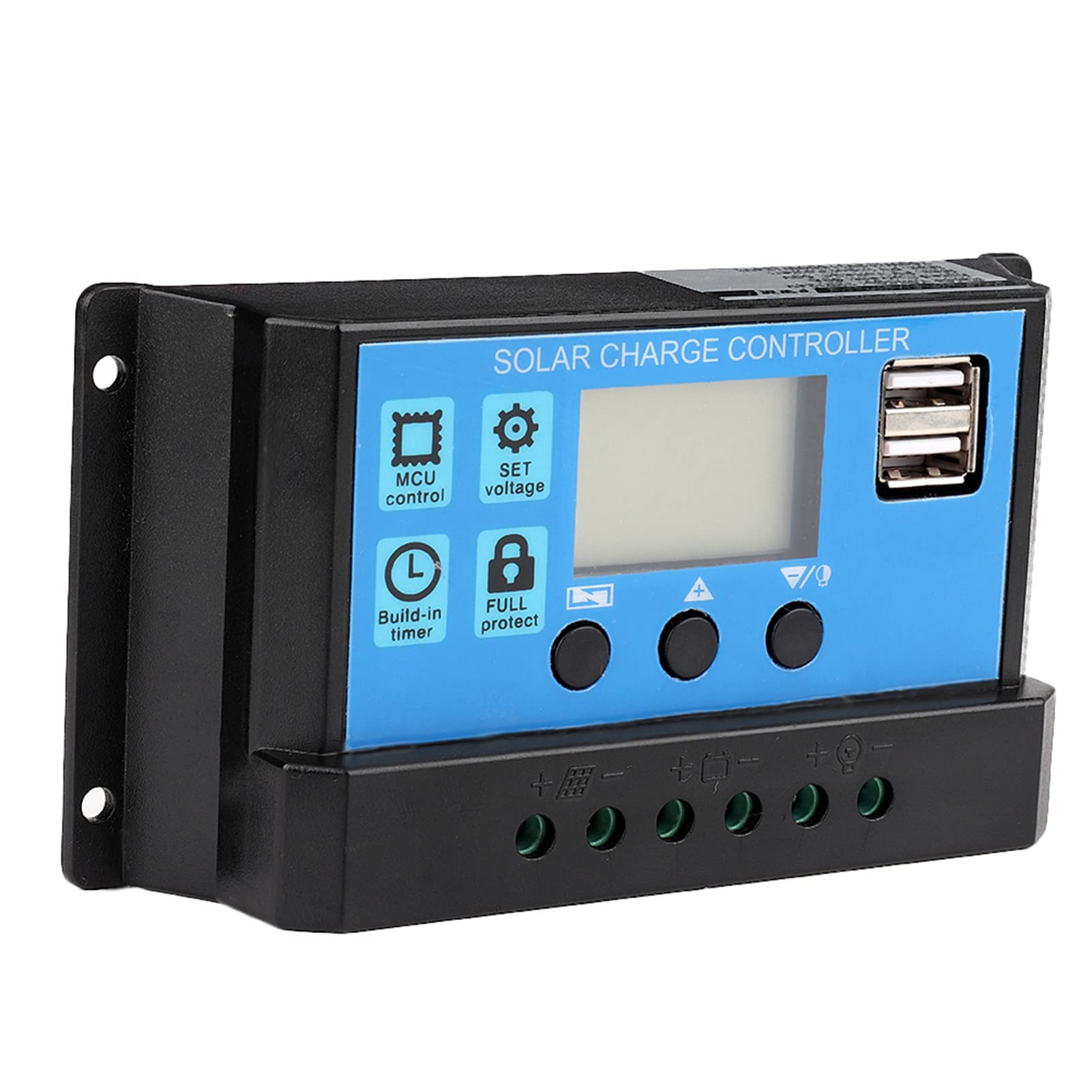 60A/50A/40A/30A/20A/10A 12V/24V Auto PWM Solar Charge Controller for RV, Boat, Off-Grid & Home Solar Systems - Efficient Power Management Solution