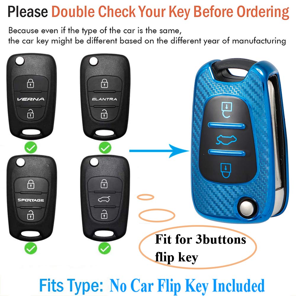 Smart Key Fob Protector Case for Hyundai - Waterproof & Shockproof Keyless Entry Remote Cover | Perfect for Tucson, Santa Fe, Elantra, Sonata | Protect Your Car Key from Damage & Loss