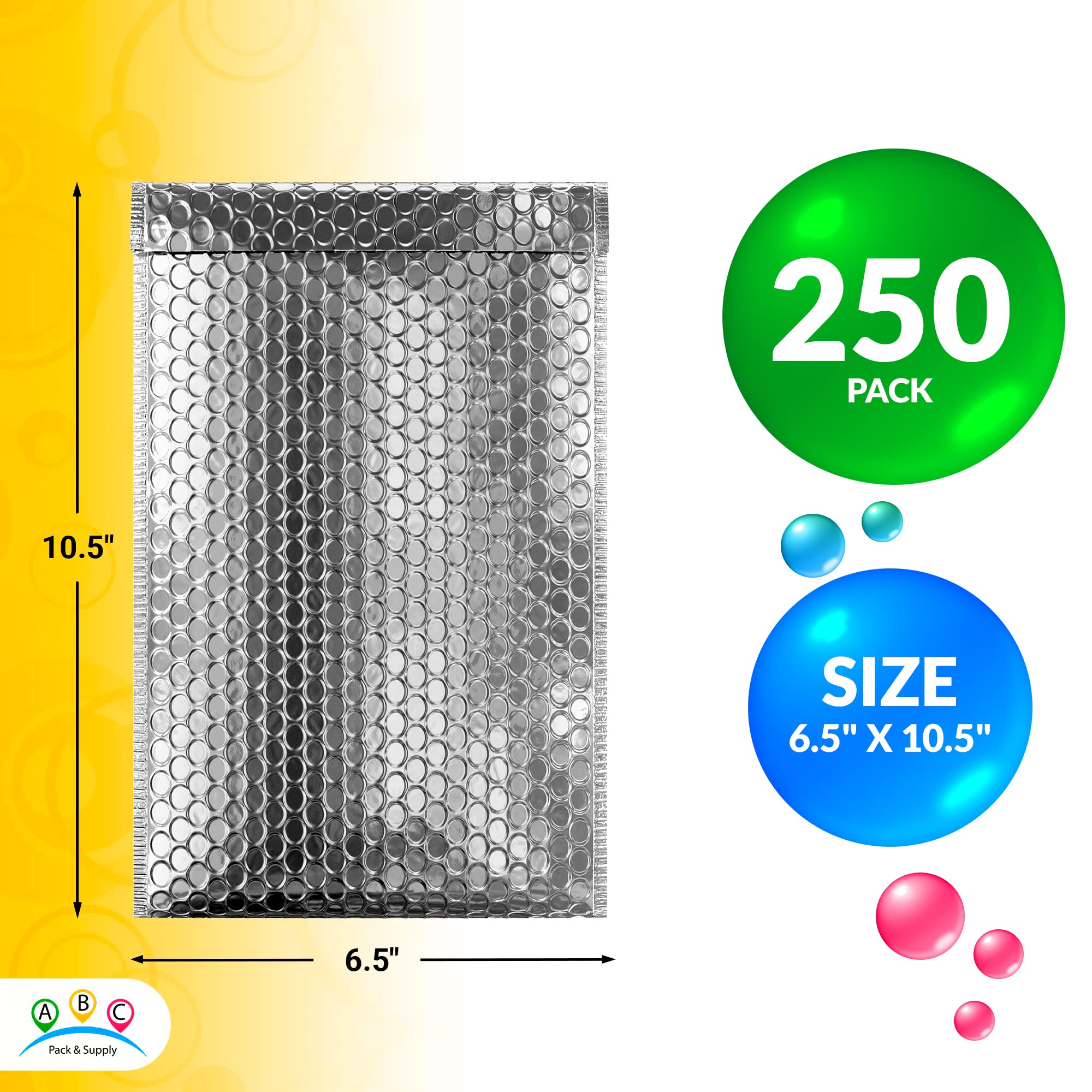 ABC Metallic Bubble Mailers 6.5