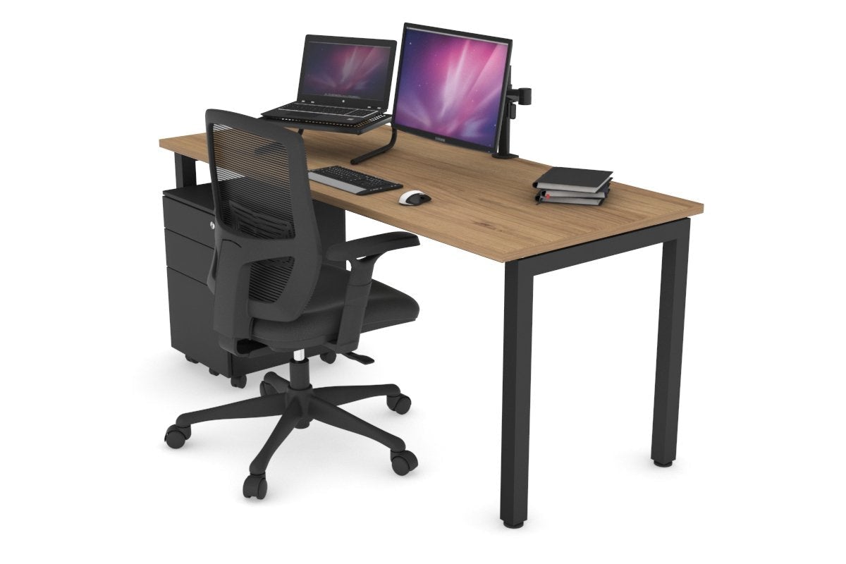 Quadro Square Legs Office Desk - 1600L x 700W Modern Workstation for Home & Office - Perfect for Remote Work, Study & Professional Workspaces
