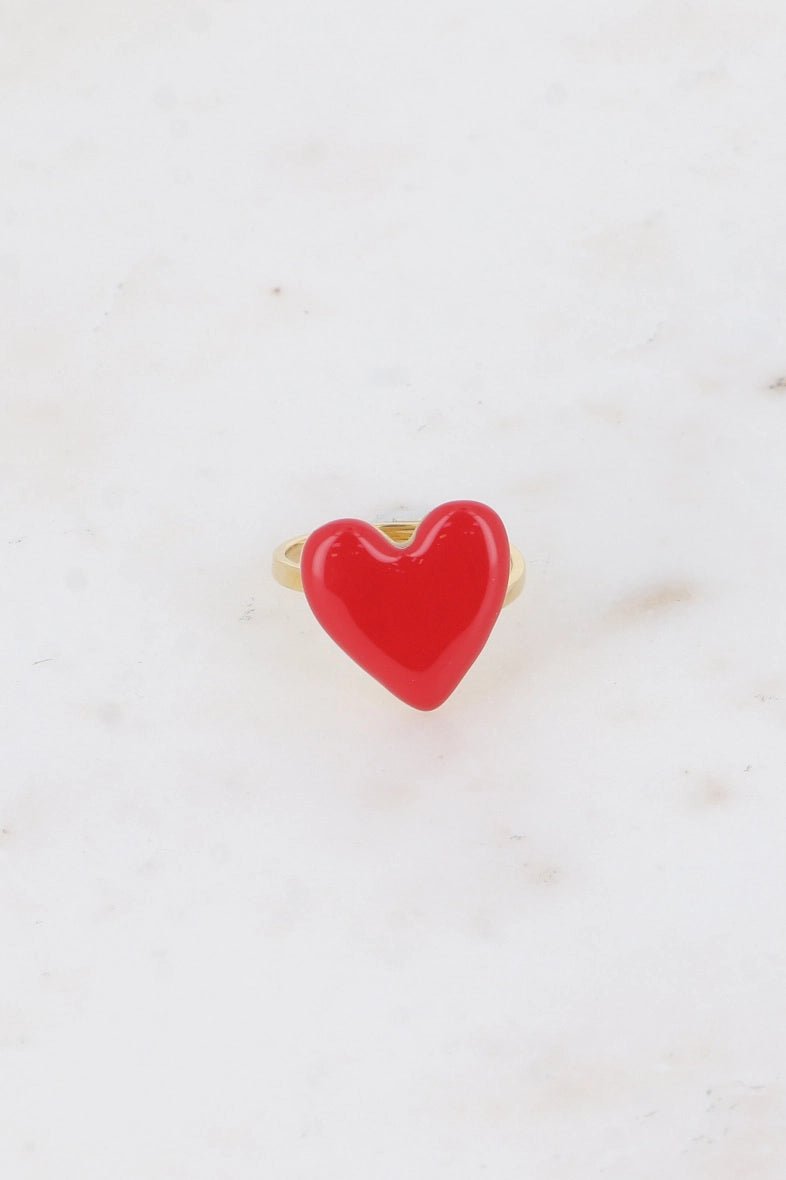 Heart Love Ring - Elegant Red or White Jewelry for Women | Perfect for Valentine's Day, Anniversary & Romantic Gifts