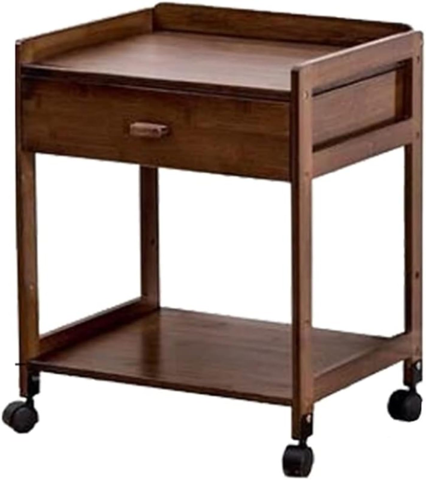 Adjustable 3-Tier Printer Stand with Locking Wheels & Drawer - 22.4x15x17.7in Black Multi-Purpose Shelf for Office, Home, or Classroom - Perfect for Printers, Scanners, and Office Supplies Storage