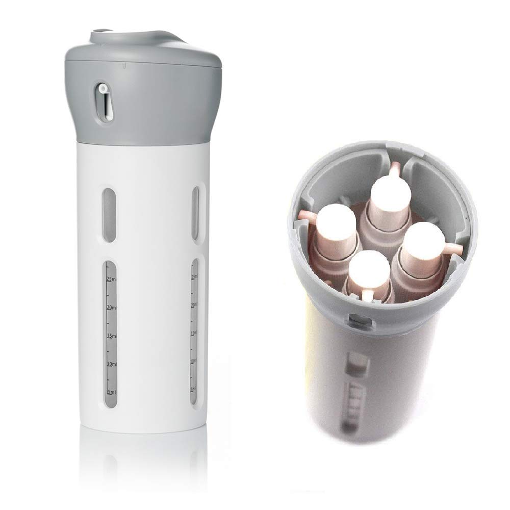 FAYBY 4-in-1 Travel Bottle Set - Leakproof Shampoo, Lotion, Gel & Cream Containers | BPA-Free Plastic Toiletries Kit for Shower, Gym & Vacation (Multicolor) - Perfect for Camping, Air Travel & Hotel Stays