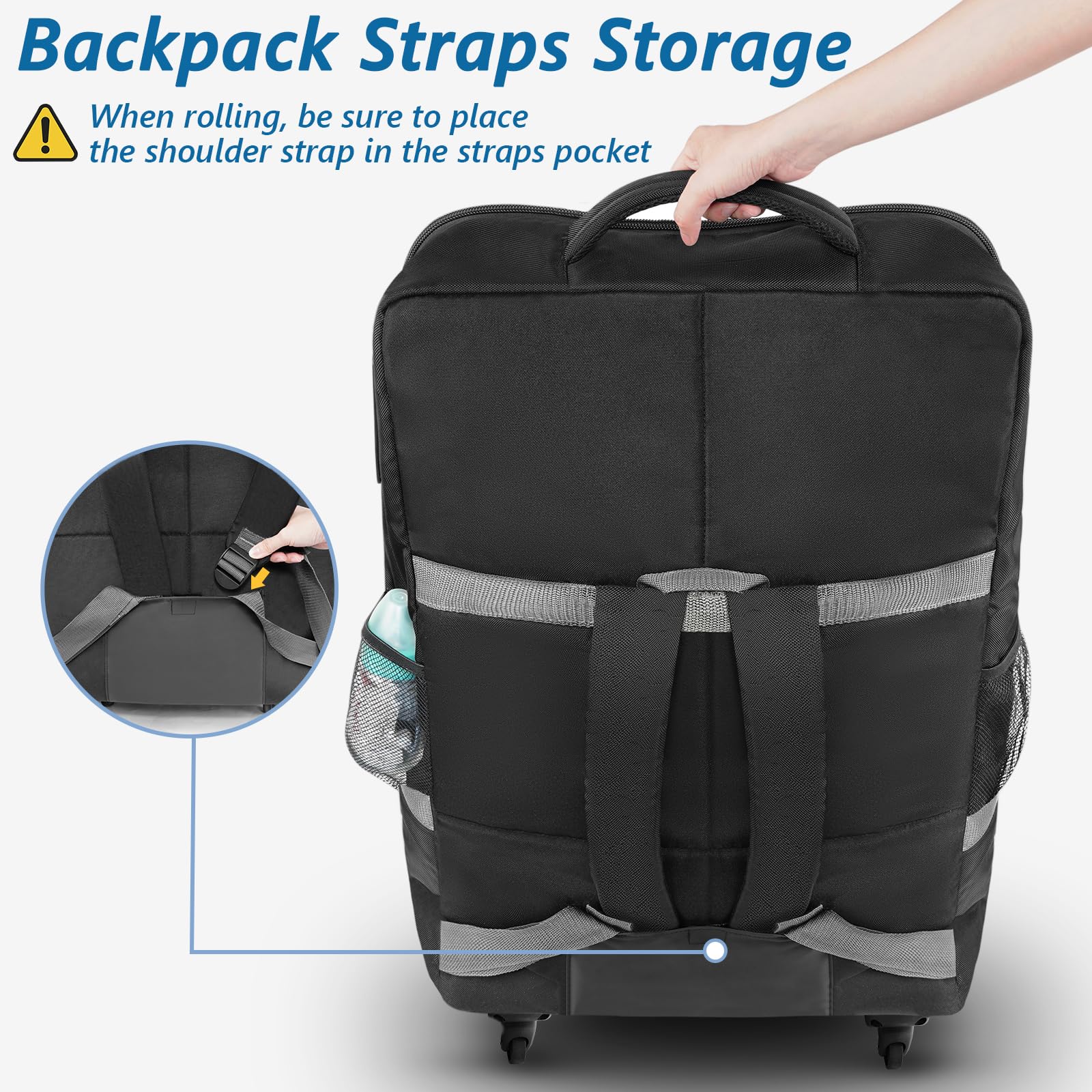 **YOREPEK Wheeled Car Seat Travel Bag - Padded Car Seat Backpack for Airplane & Airport, Large Gate Check Bag with Shoulder Strap - Perfect for Air Travel, Road Trips & Baby Gear Protection**