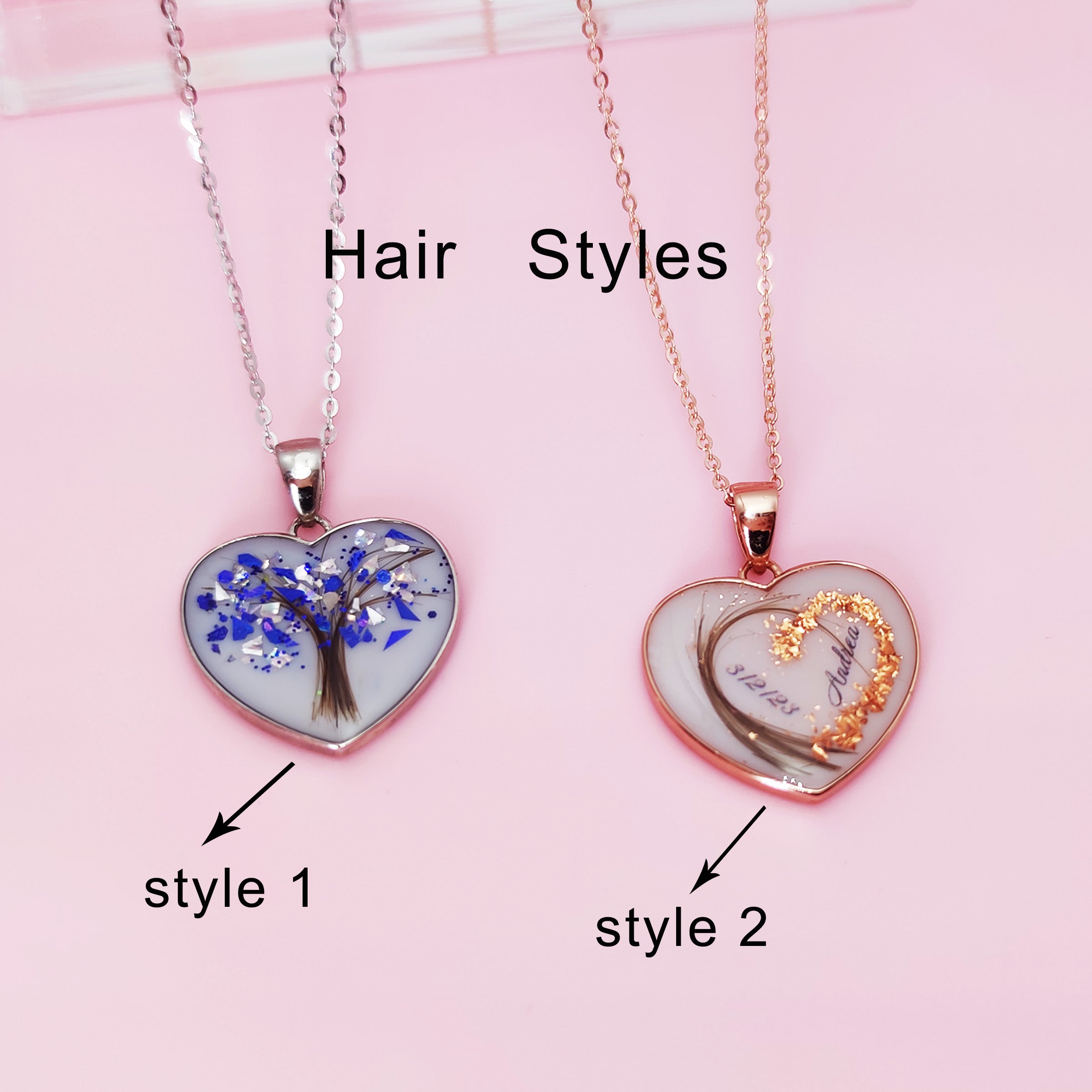LifeTree: Heart Shaped Breastmilk & Baby Hair Gold Necklace - Keepsake Jewelry for Moms, Personalized Memorial Gift for New Mothers - Perfect for Baby Showers, Christenings & Cherished Memories