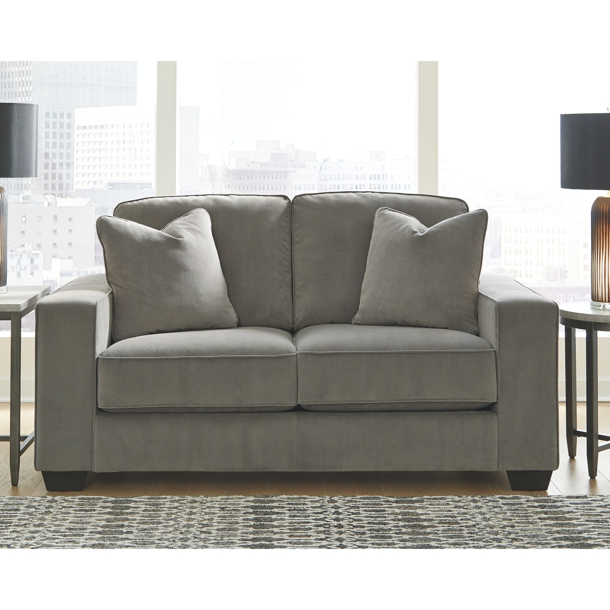 Angleton Loveseat in Sandstone - Comfortable 2-Seater Sofa for Living Room, Lounge & Small Spaces