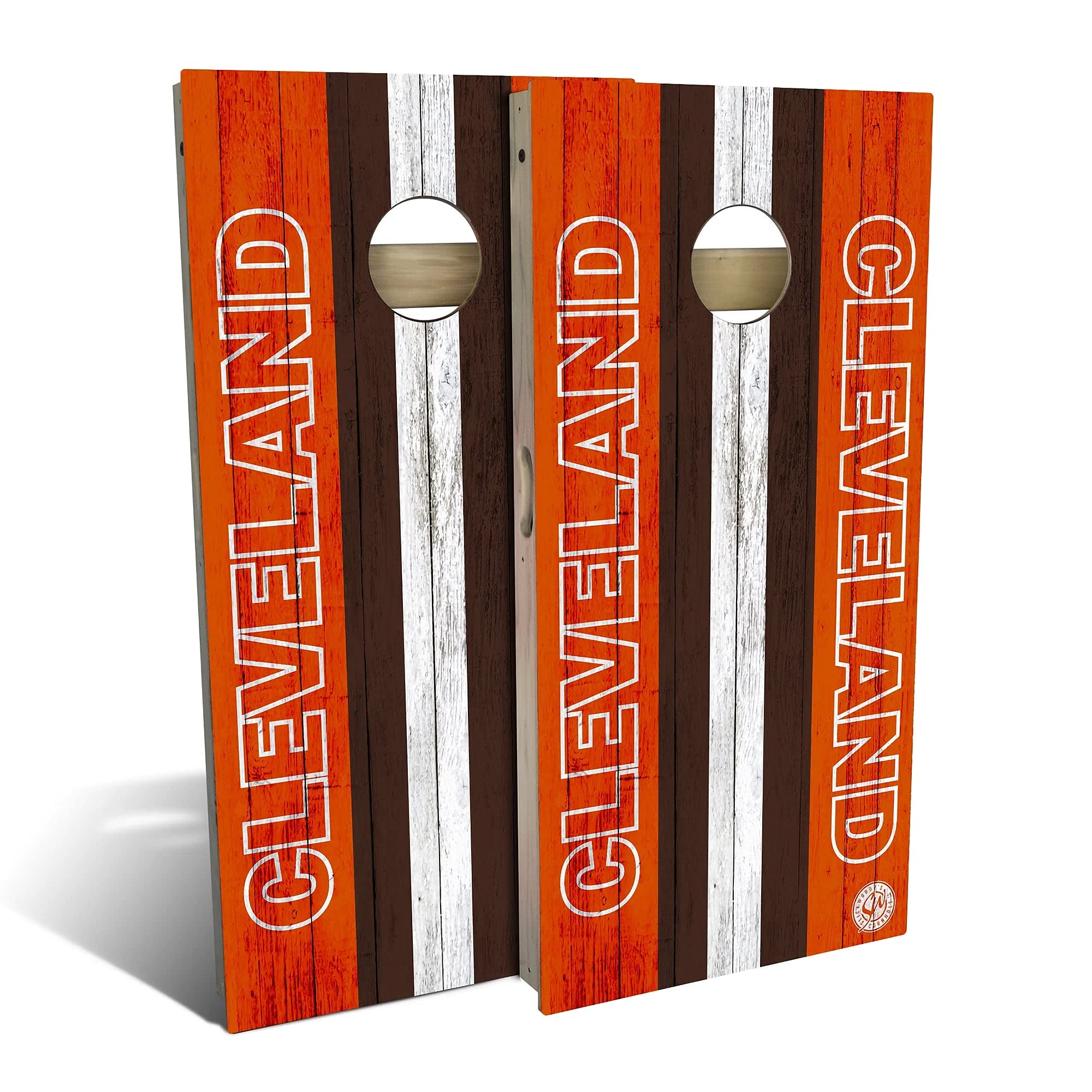 Cleveland Themed Cornhole Board Set - Custom Size & Accessories - 2 Boards & 8 Bags Included - Perfect for Tailgating, Backyard Parties & Outdoor Games