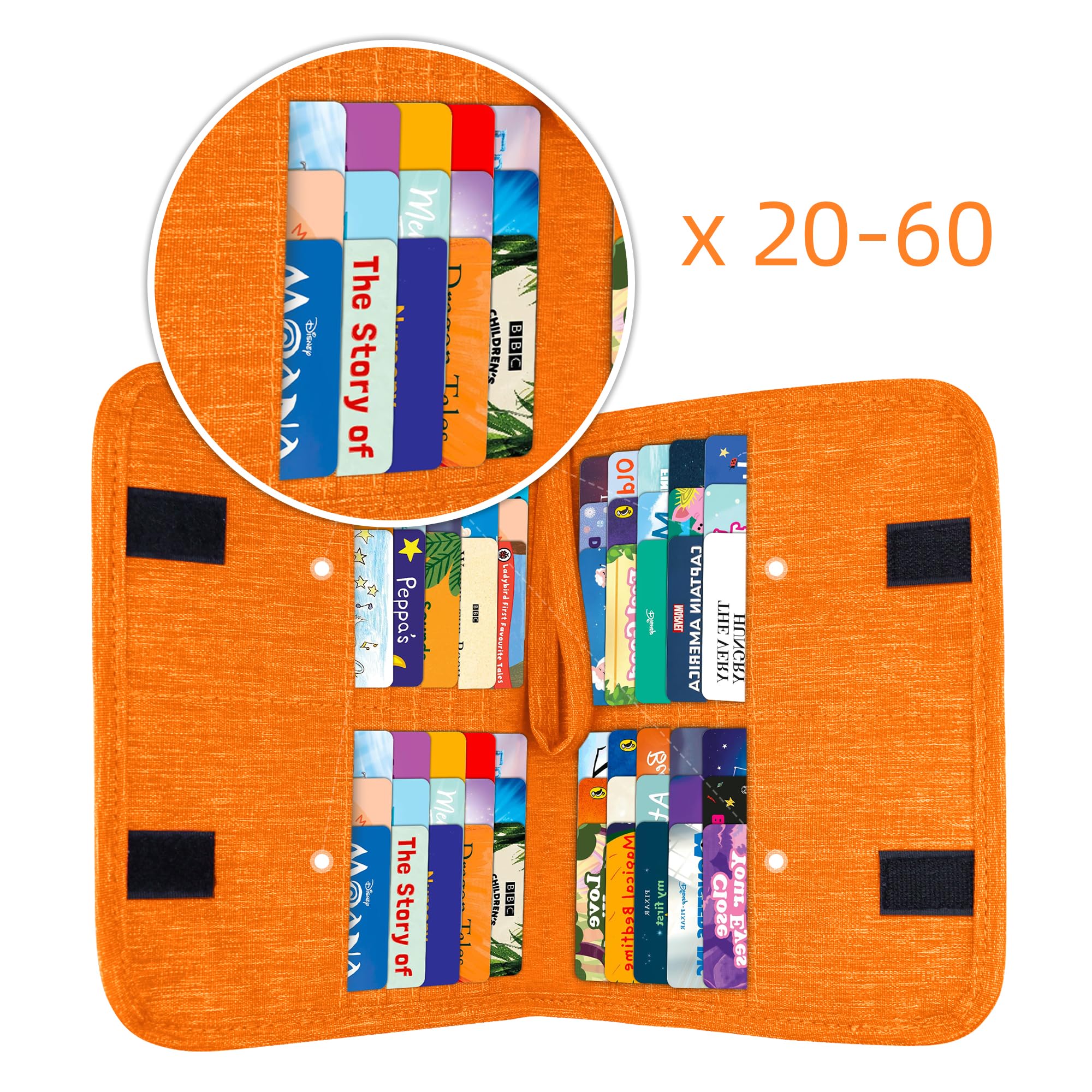 Yoto Player Card Binder - 20 Pocket Trading Card Album for 60 Cards | Compatible with Yugioh, MTG & TCG Games | Portable Storage for Collectors & Gamers | Perfect for Travel, School & Game Nights (Orange)