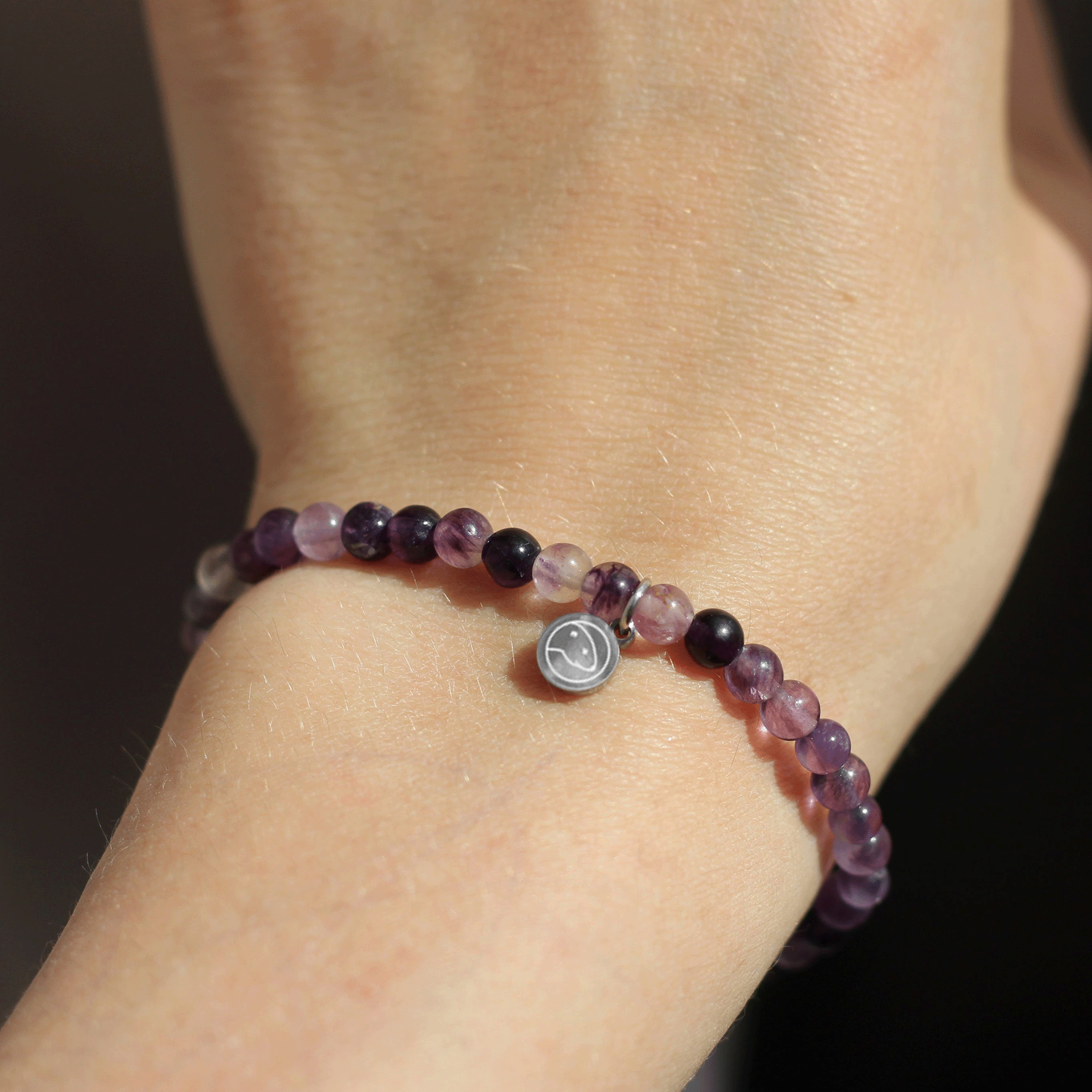 Natural Purple Fluorite Beaded Bracelet for Women - Healing Crystal Energy Jewelry for Stress Relief & Positive Vibes | Perfect for Meditation, Yoga & Spiritual Gifts