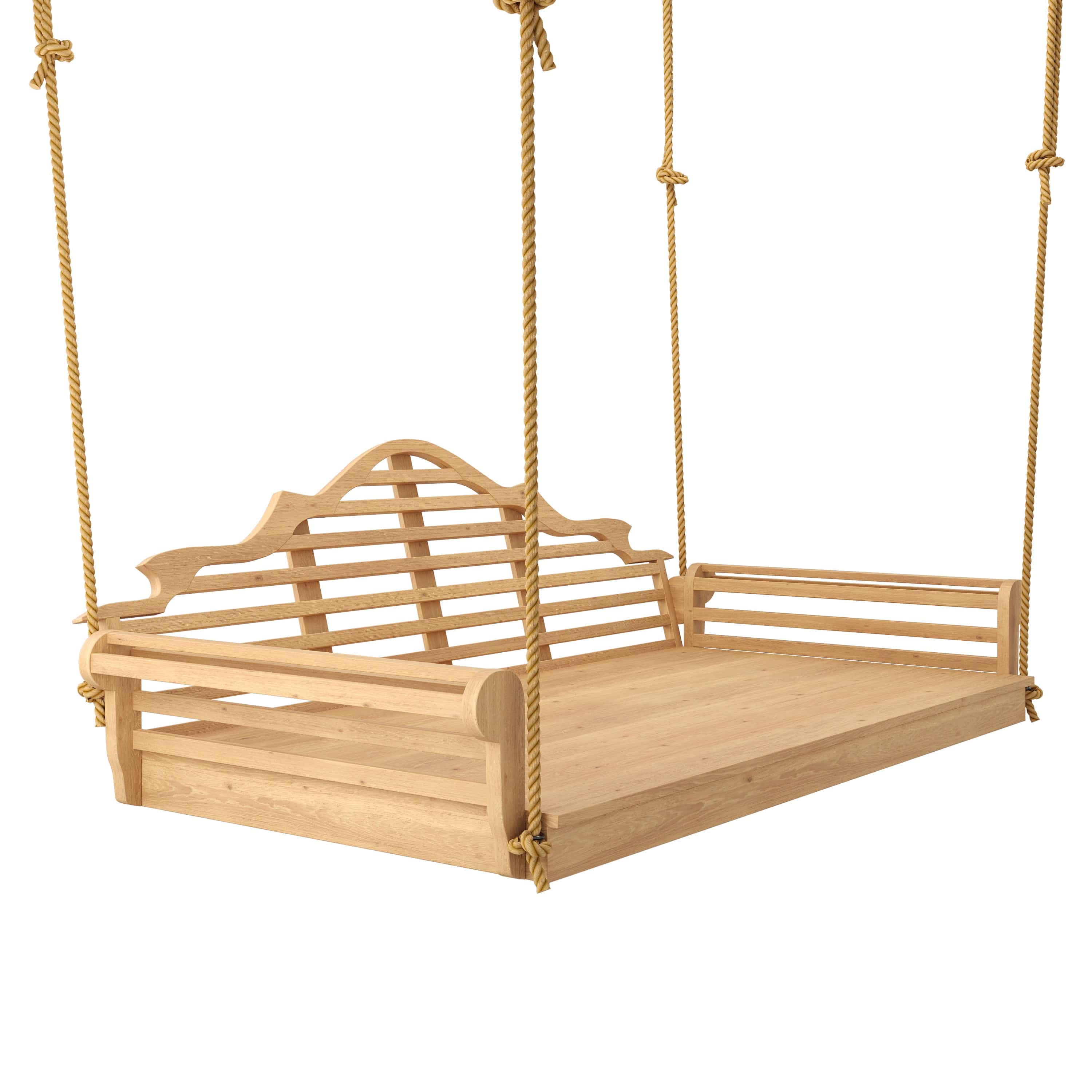 Keystone Amish Co. Twin Milan Red Cedar Swing Bed - Outdoor Porch Swing Bed for Patio, Garden, or Backyard Relaxation