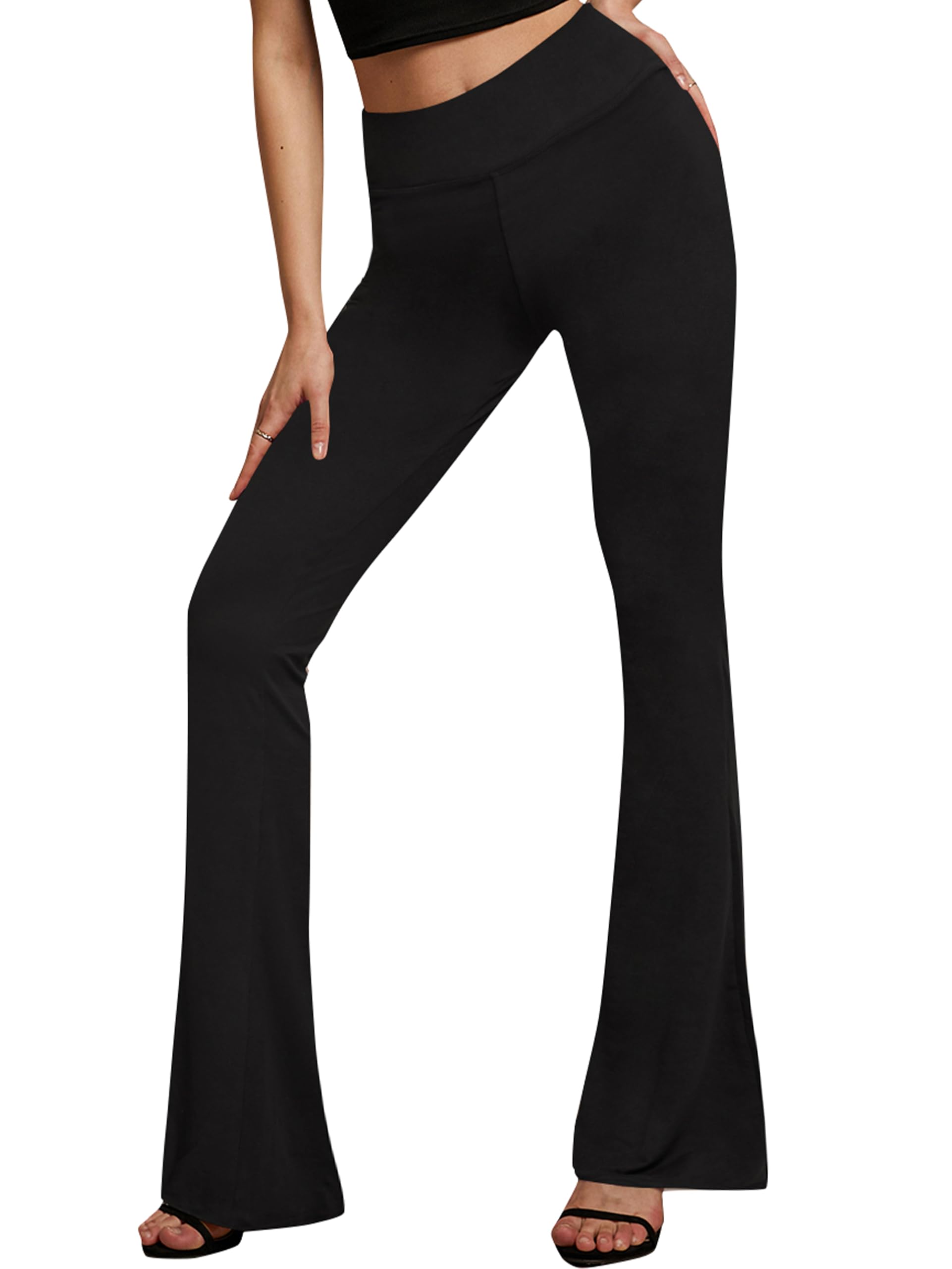 Bell Bottom Pants High Waist Boho Flare Leggings - Buttery Soft Stretchy Yoga Pants for Women | Perfect for Yoga, Dance, Casual Wear & 70s Retro Fashion