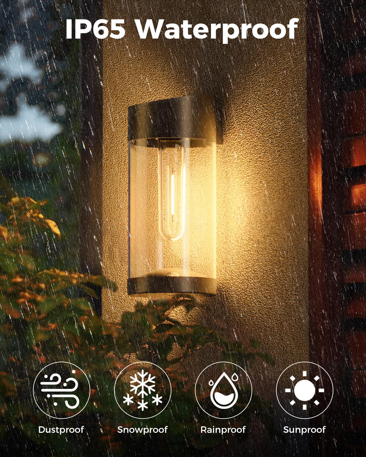 10 Pack Solar Fence Lights Outdoor Waterproof LED - Solar Powered Deck Lights with Edison Bulbs - Solar Wall Decorative Lights for Fence Post, Patio, Garden, Backyard Decor (Warm White) - Perfect for Pathway Lighting, Landscape Accents & Evening Ambiance