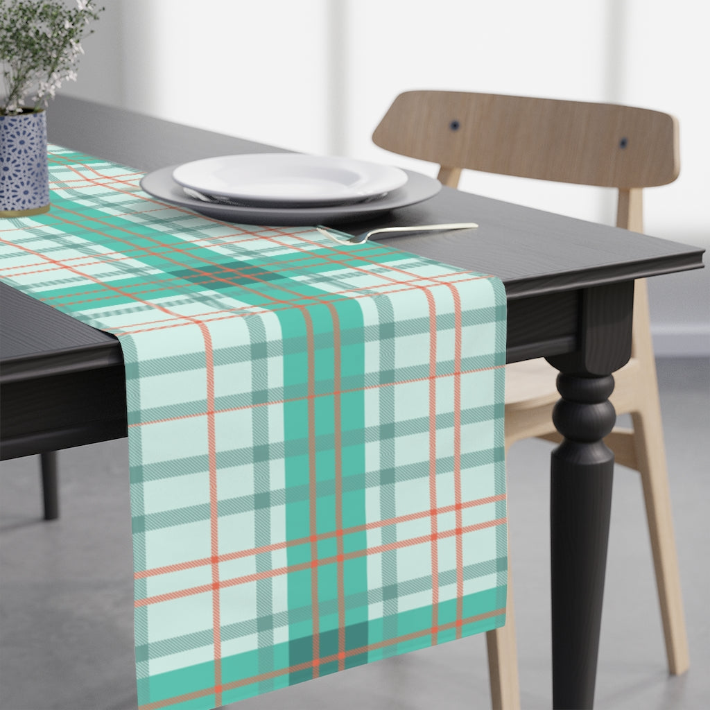 Stylish Gingham Plaid Table Runner - Cotton Checkered Table Decor for Dining Room, Kitchen, and Party Settings - Perfect for Holiday Dinners & Special Occasions
