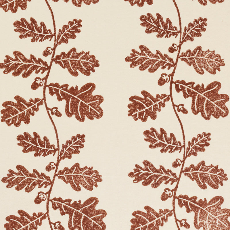 Handmade Block Printed Acorn Trail Brown Cotton Table Runner - Perfect for Fall and Thanksgiving Home Decor