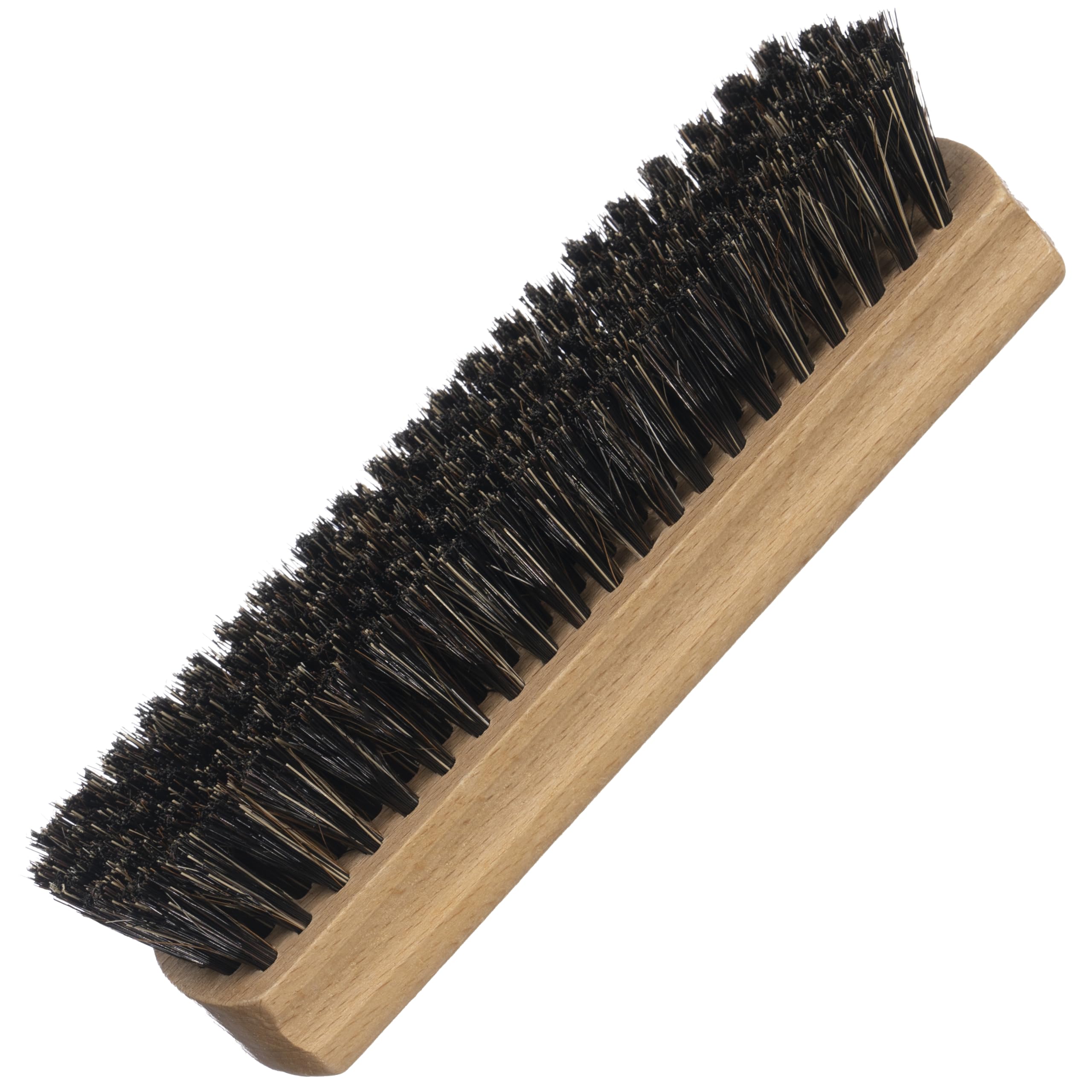 Premium Konex Handcrafted Wooden Shoe Brush - Horsehair & Tampico Bristles for Gentle Cleaning & Polishing - Best for Leather Shoes, Dress Shoes & Boots - Perfect for Home, Office & Travel Shoe Care