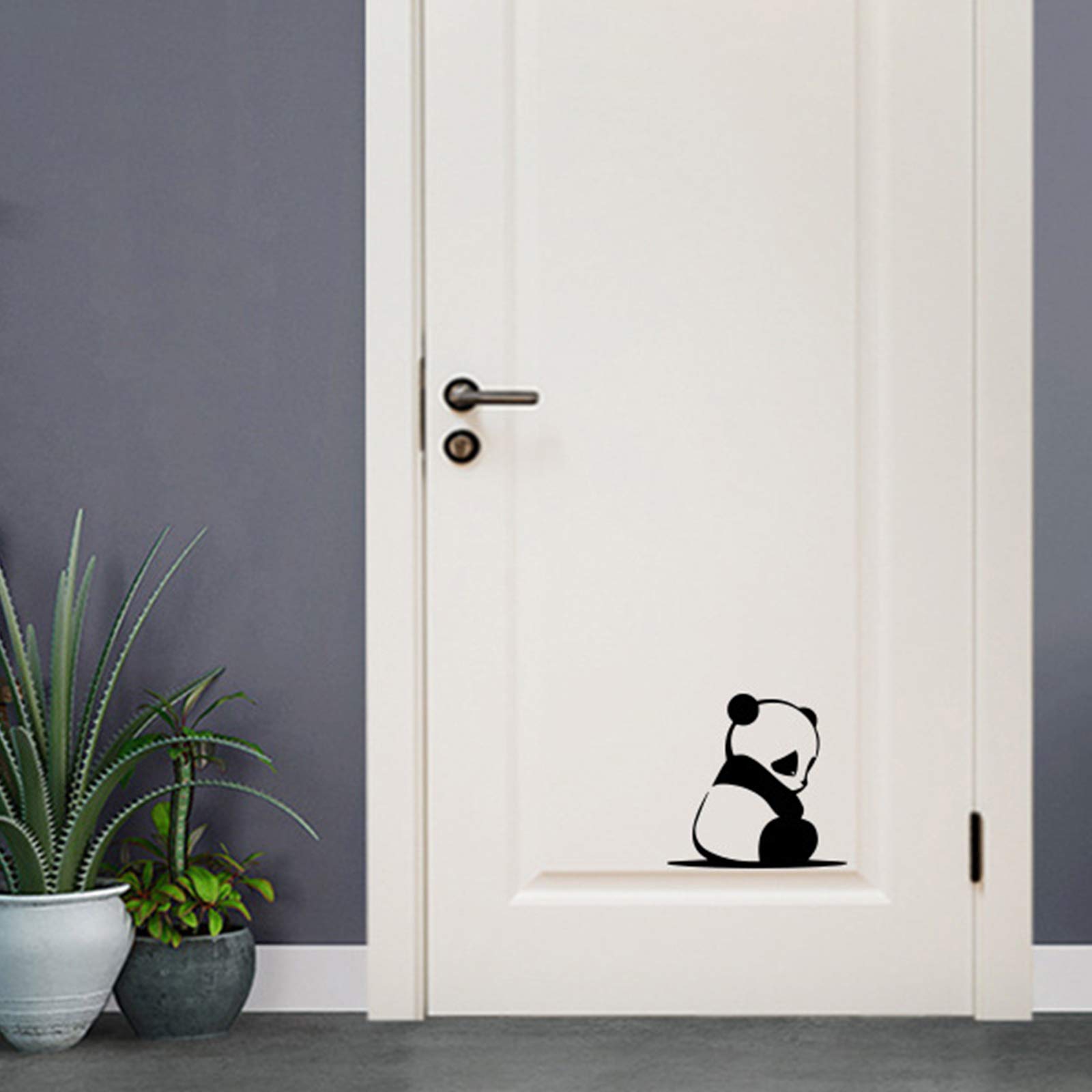 Walewa - Funny Cute Panda Vinyl Decal Sticker (1 Pcs-Black) | Waterproof, Durable for Cars, Trucks, Laptops, Windows | Perfect for Personalizing Vehicles, Electronics & Home Decor