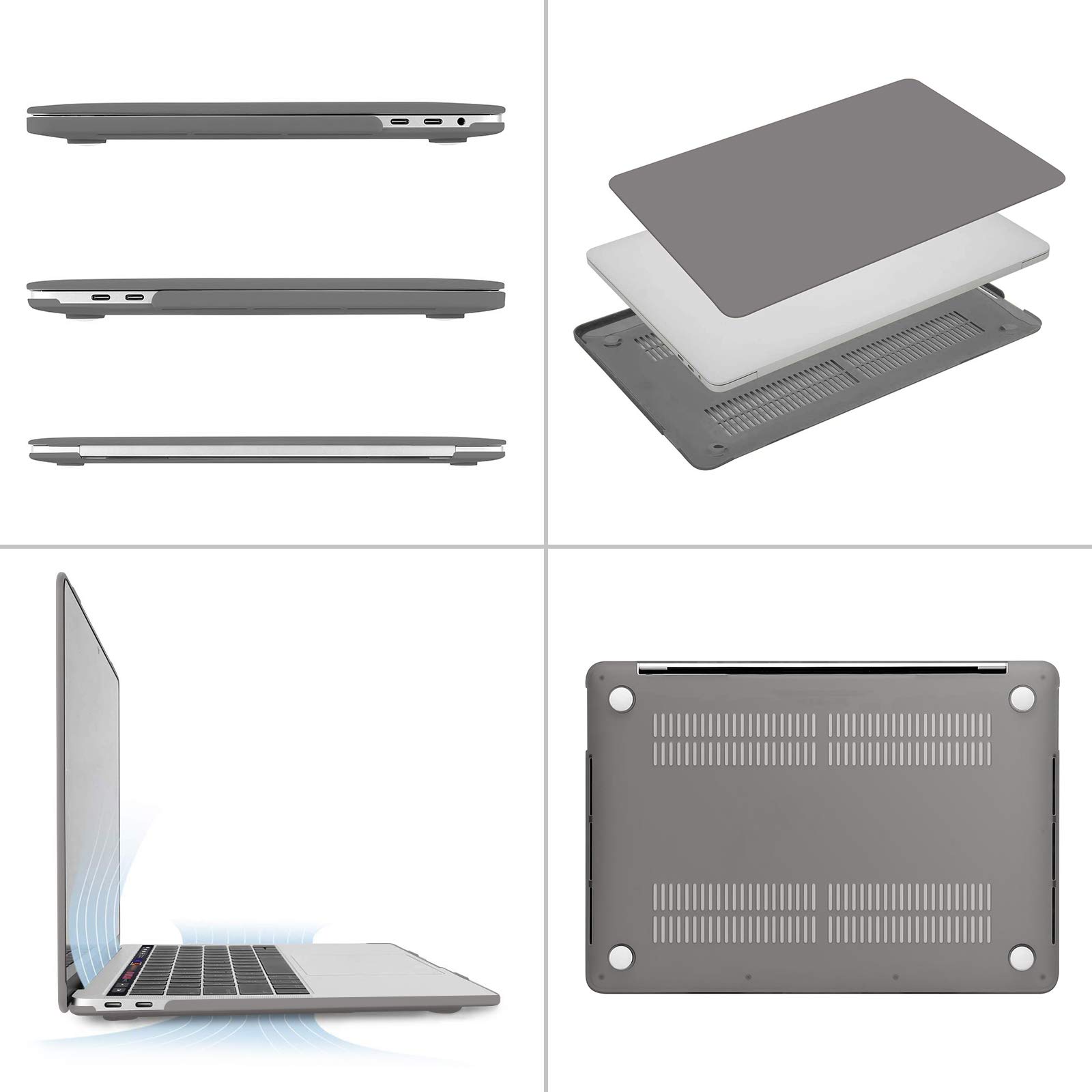 MOSISO Hard Case for MacBook Pro 13 inch (M2 2025/2024/2023-2016 Models A2338 M1 A2251 A2289 A2159 A1989 A1708 A1706) - Includes Keyboard Skin & Webcam Cover - Durable Plastic Shell - Space Gray | Perfect for Office, Travel & School Protection