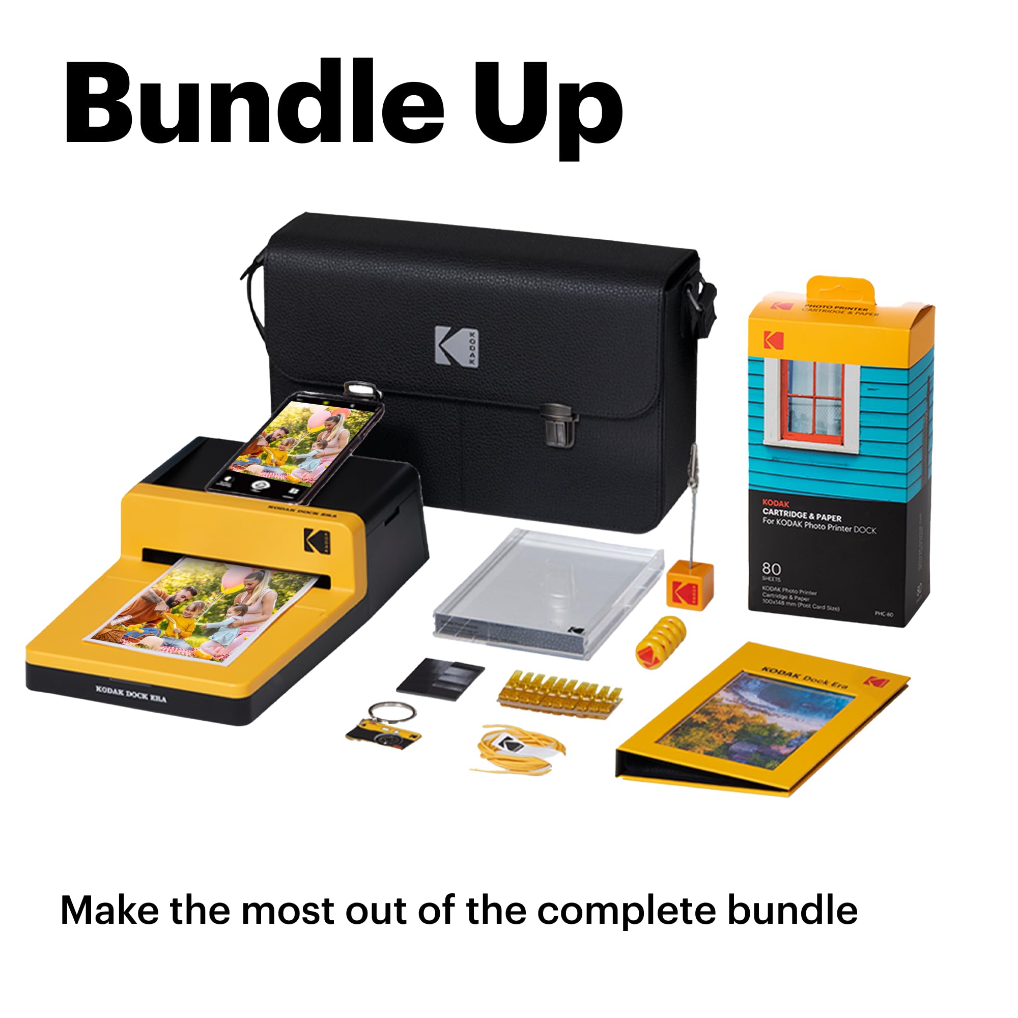 KODAK Dock ERA Plus 4PASS Instant Photo Printer (4x6) with 90 Sheets & Accessories - Print High-Quality Photos at Home for Parties, Travel Memories, and DIY Scrapbooking