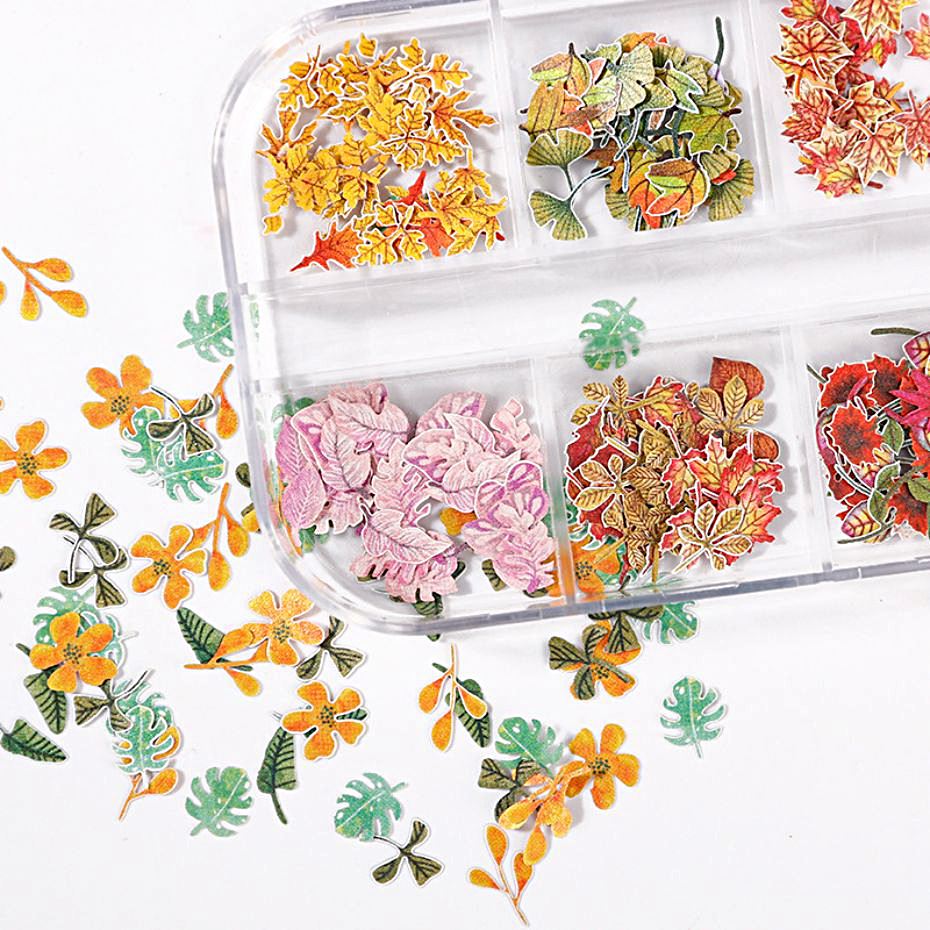 Autumn Leaves and Flowers Decorative Tray - Fall Centerpiece for Dining Table, Coffee Table, and Home Decor | Seasonal Thanksgiving and Halloween Decoration