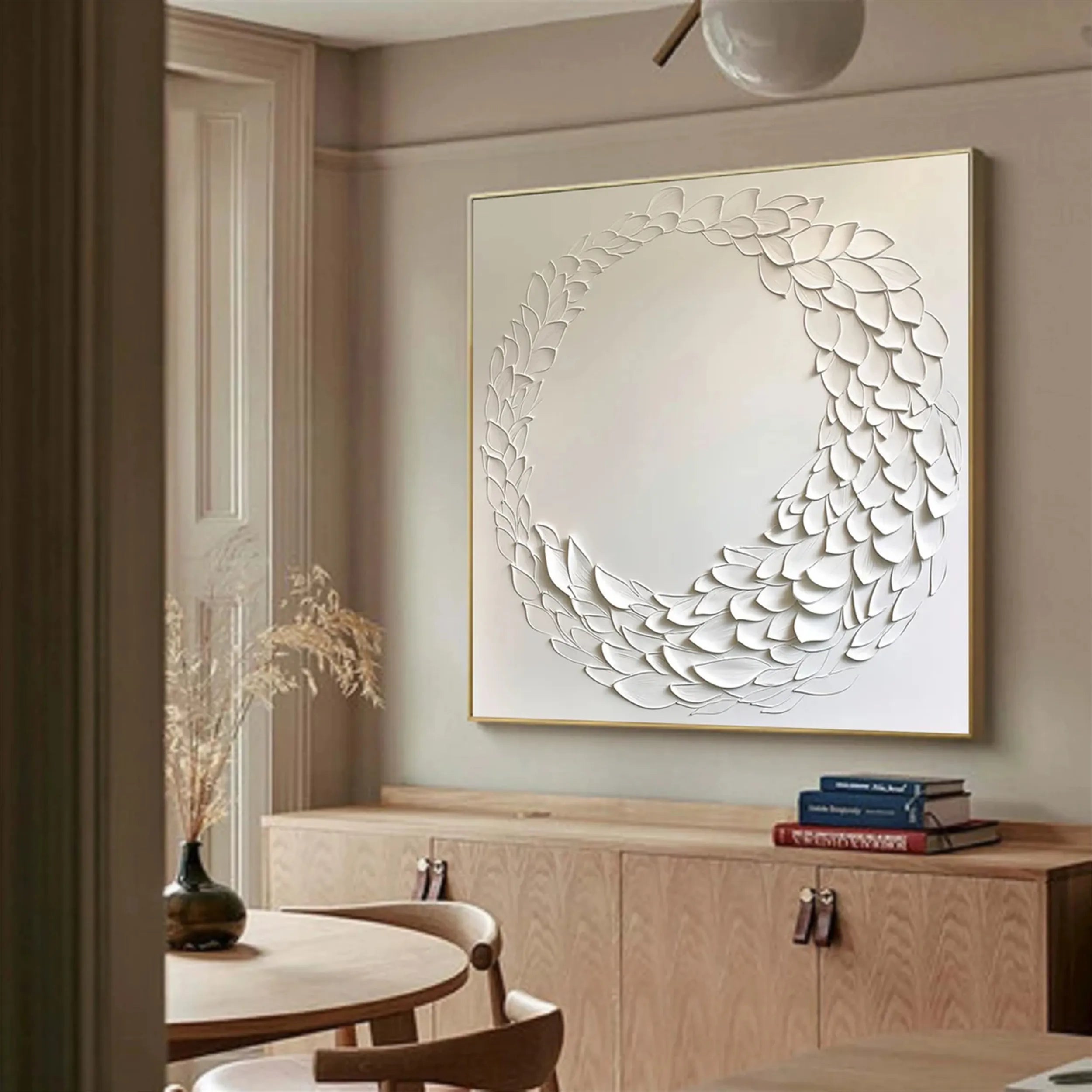 Minimalist Textured Plaster Art Painting - Modern Abstract Wall Decor for Living Room, Bedroom & Office | #MM190