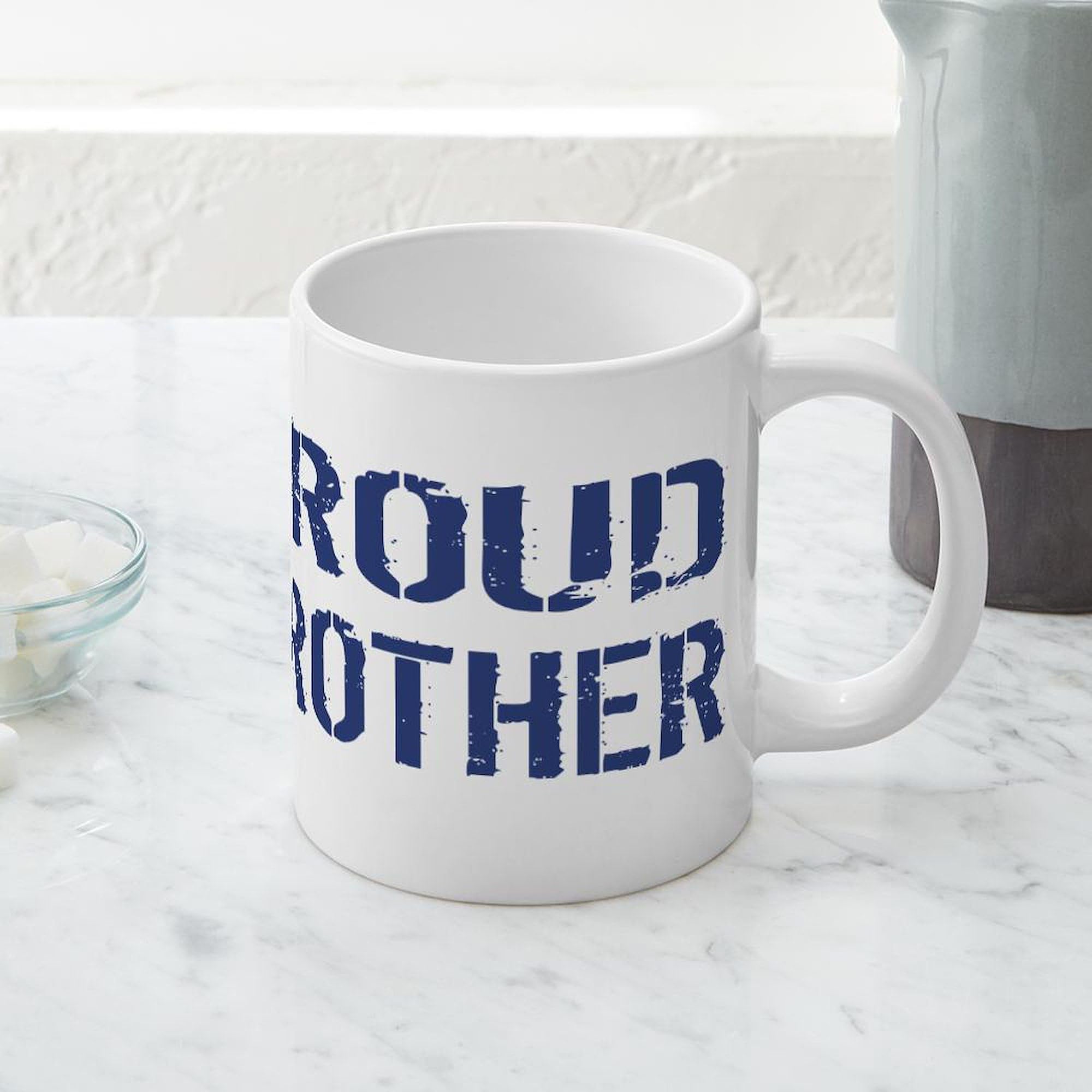 USAF Proud Brother 20 oz Ceramic Coffee Mega Mug - Large Insulated Coffee Cup for Military Support, Perfect for Home, Office & Gifts