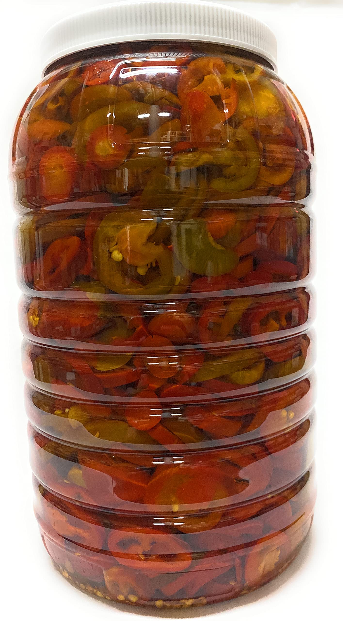 Del Sol Sliced Cherry Peppers 1 Gallon - Pickled Sweet Red Peppers for Sandwiches, Salads & Pizza Toppings - Perfect for Italian Recipes & Charcuterie Boards