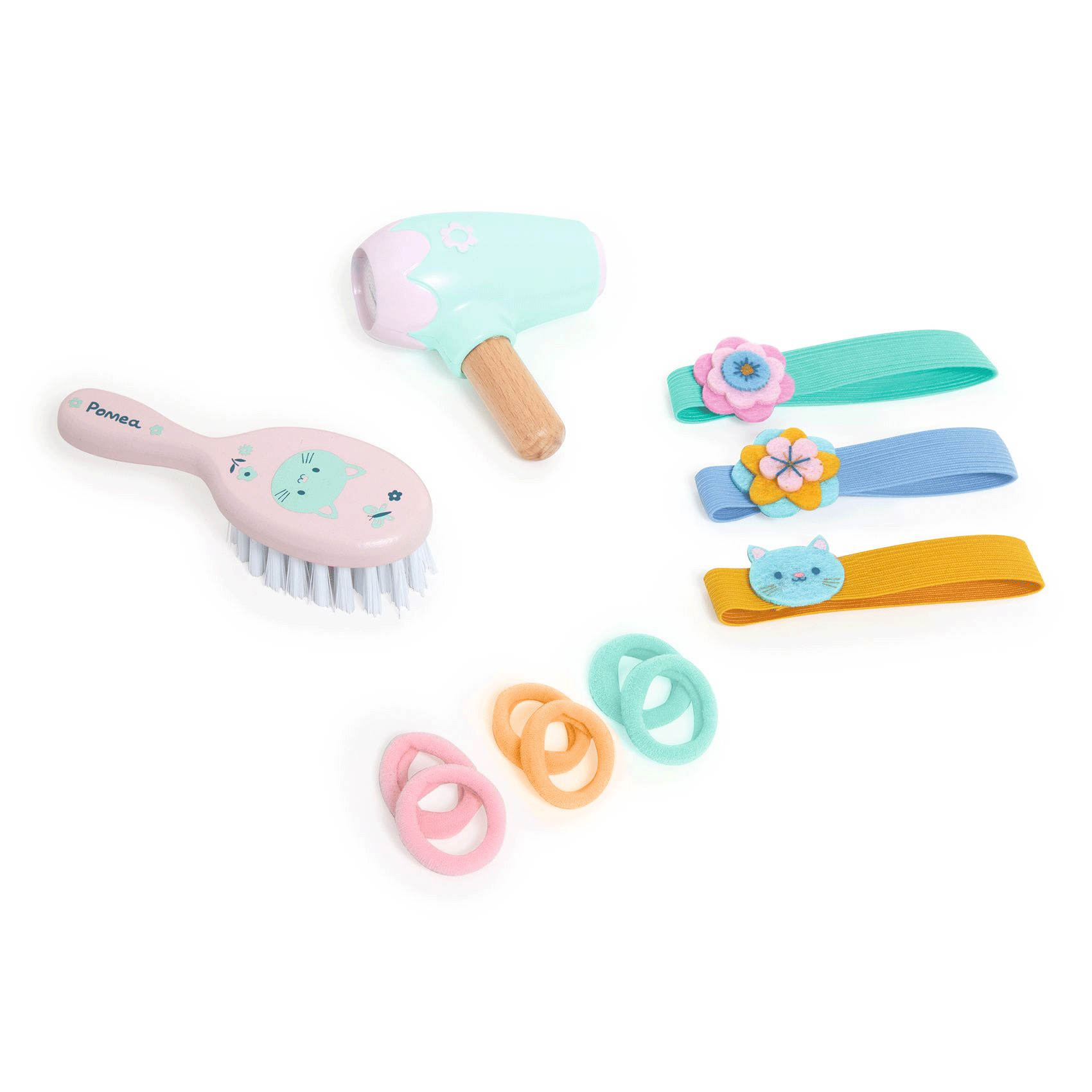 Pomea Hairdressing Kit by Djeco - Professional Kids Hair Styling Set for Salon Pretend Play, Birthday Gifts & Role Play Activities